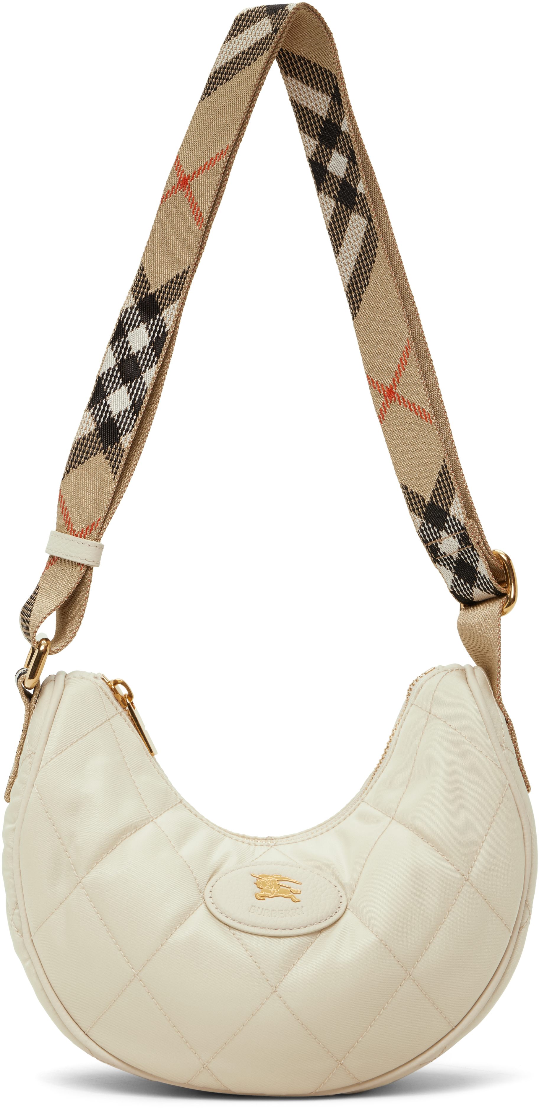 Burberry: オフホワイト Horseshoe クロスボディバッグ | SSENSE 日本