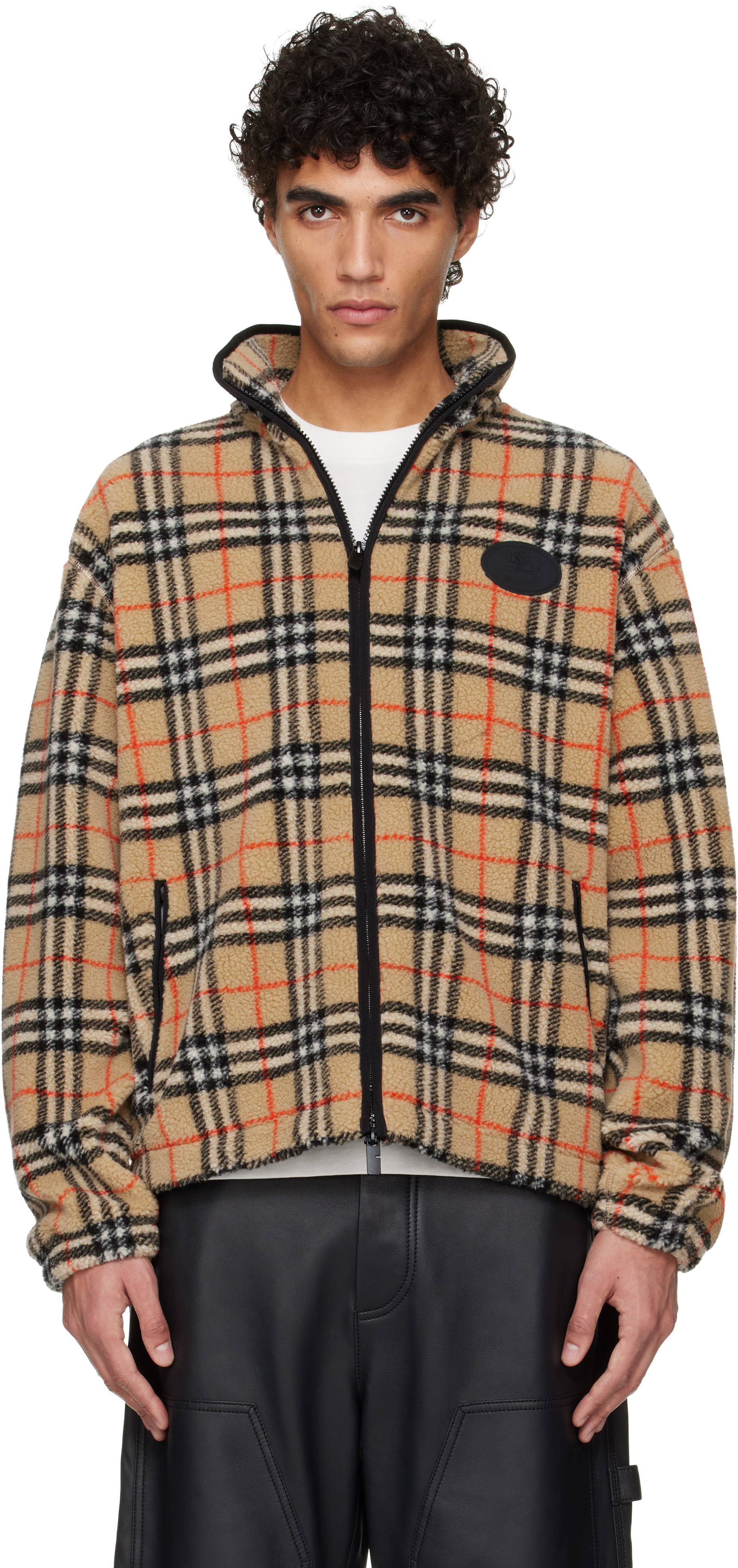 Burberry: ベージュ Fairfax チェック トップス | SSENSE 日本