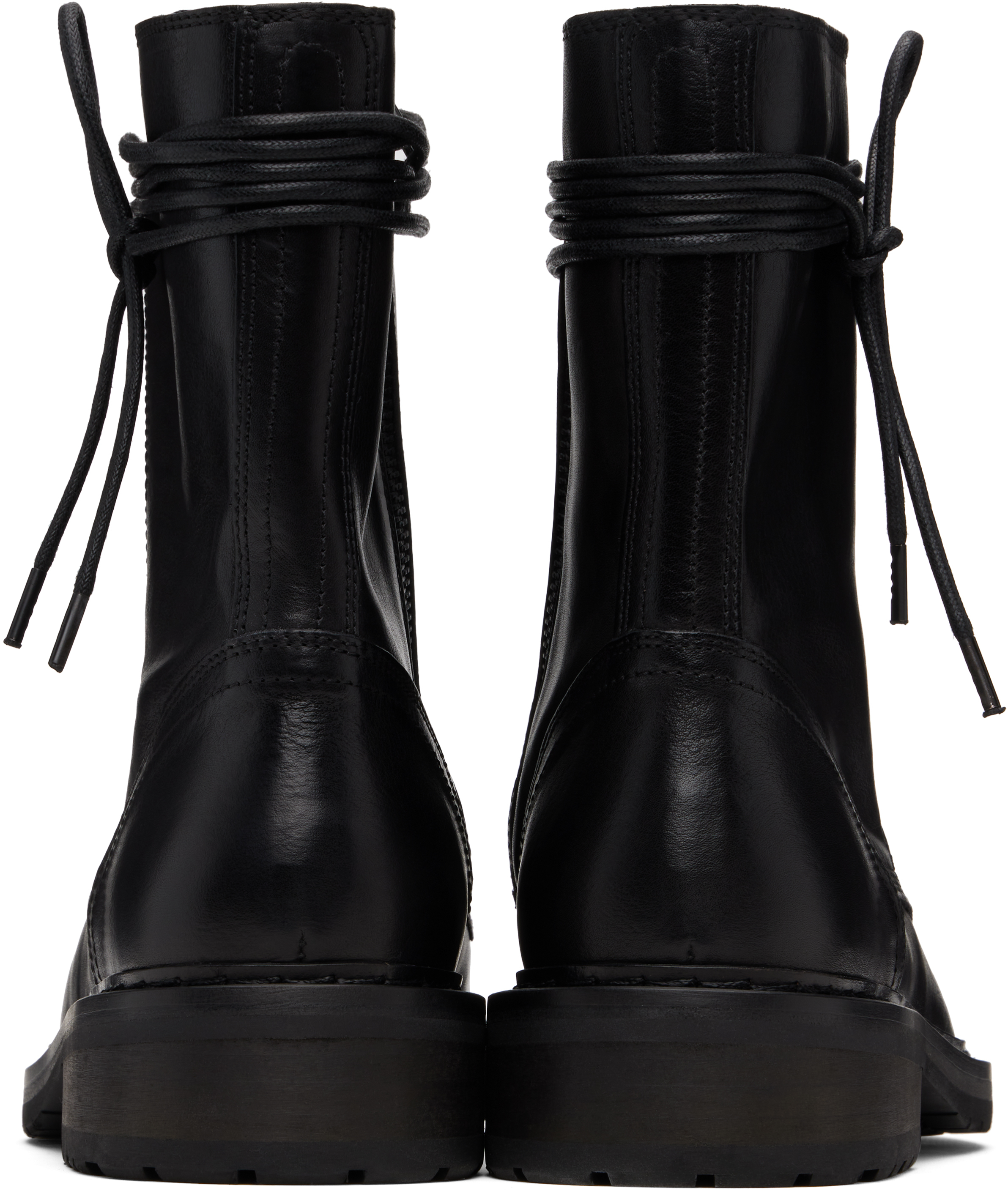 Ann Demeulemeester Black Danny Ankle Boots In Black
