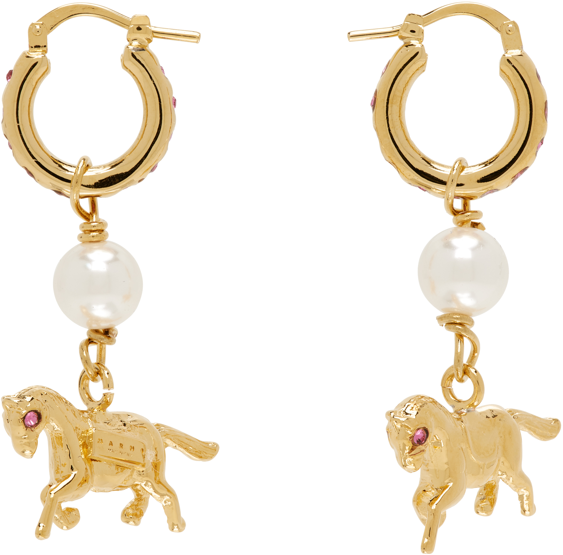 MarniのGold-Plated Horse Charm ピアスがセール中