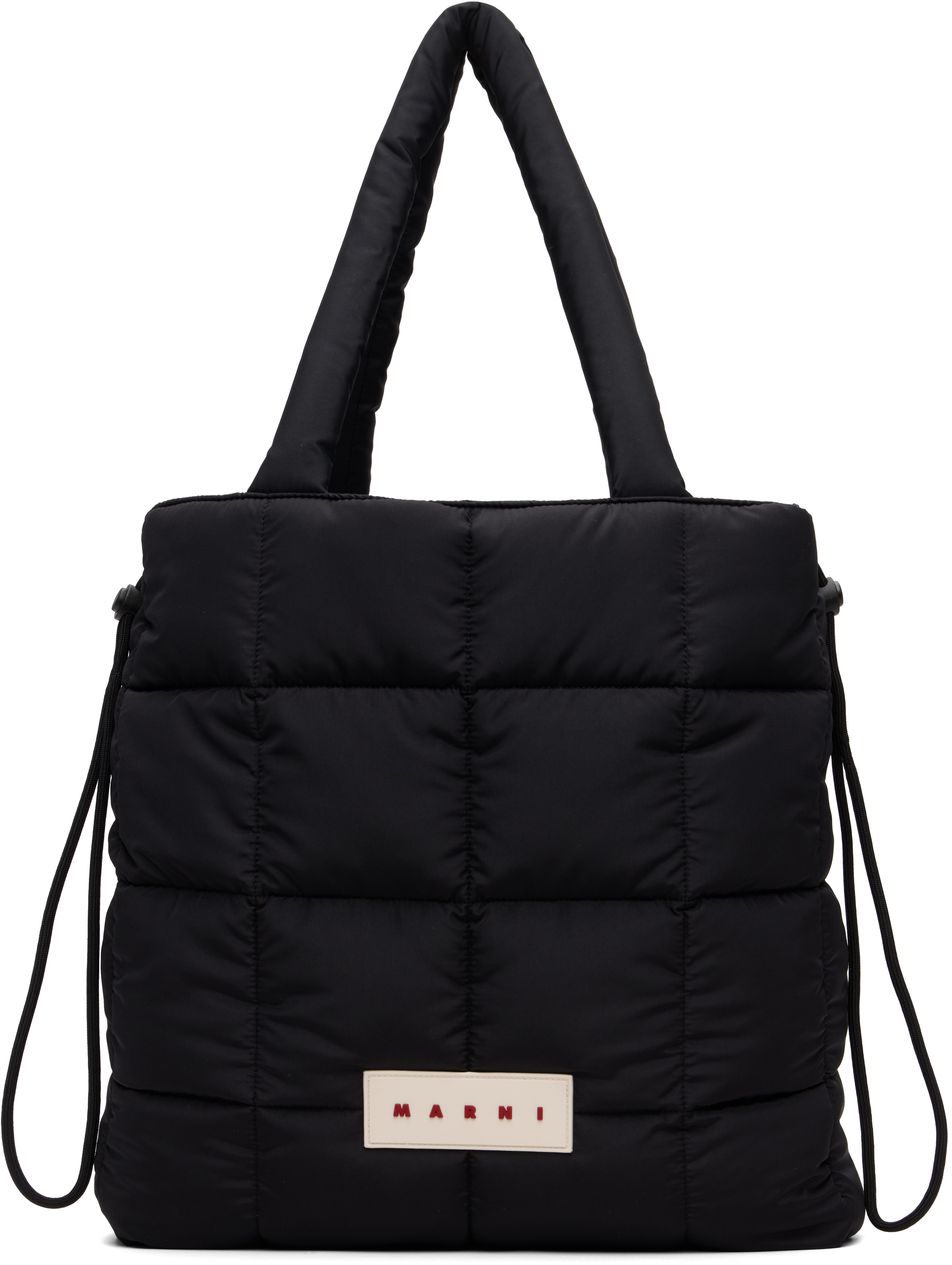 最終セール☆MARNI ロゴバッグ☆30000円 Marniのブラック キルティング ロゴ トートバッグがセール中