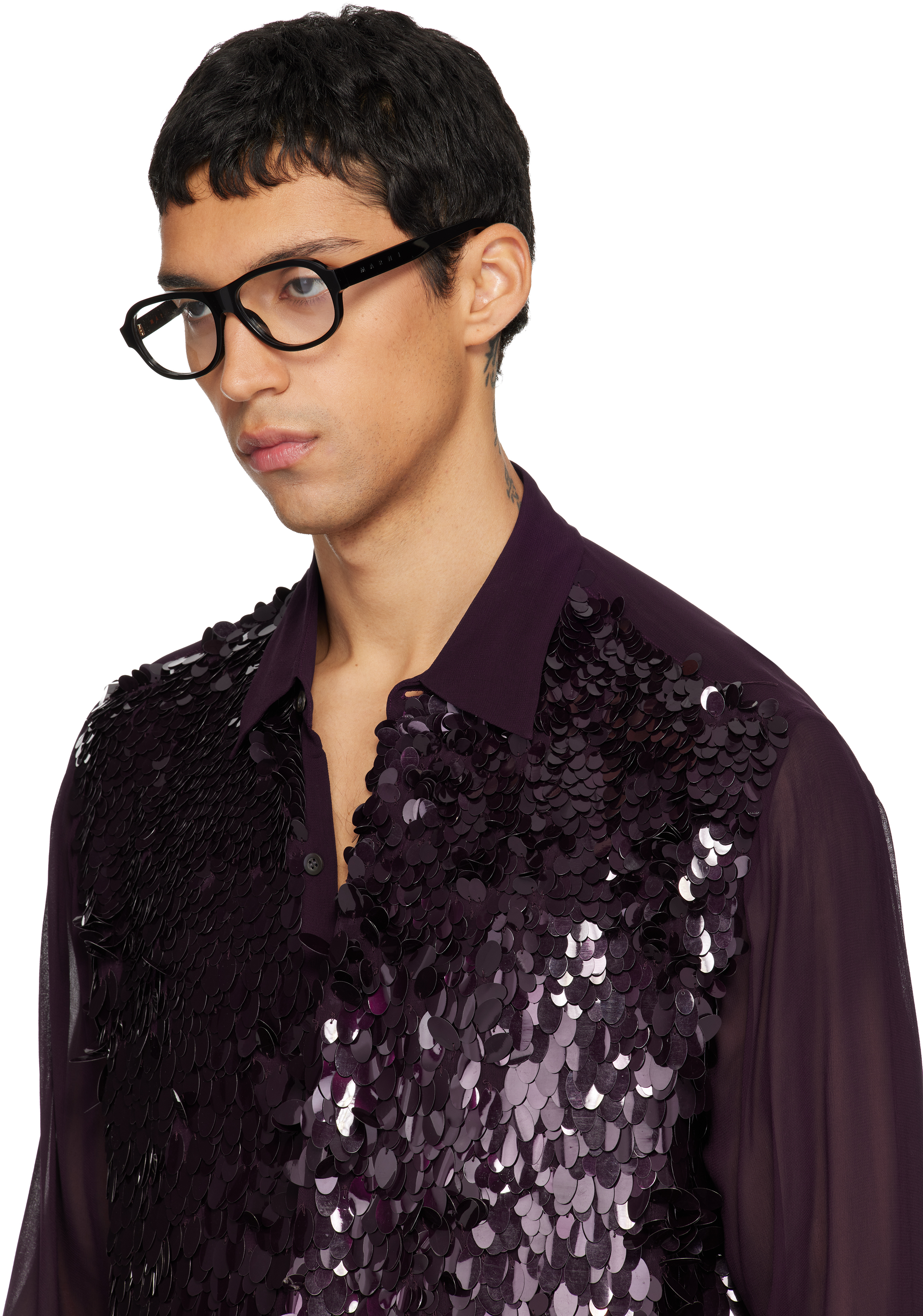 Marni Black Retrosuperfuture Edition Azotl Glasses In Black