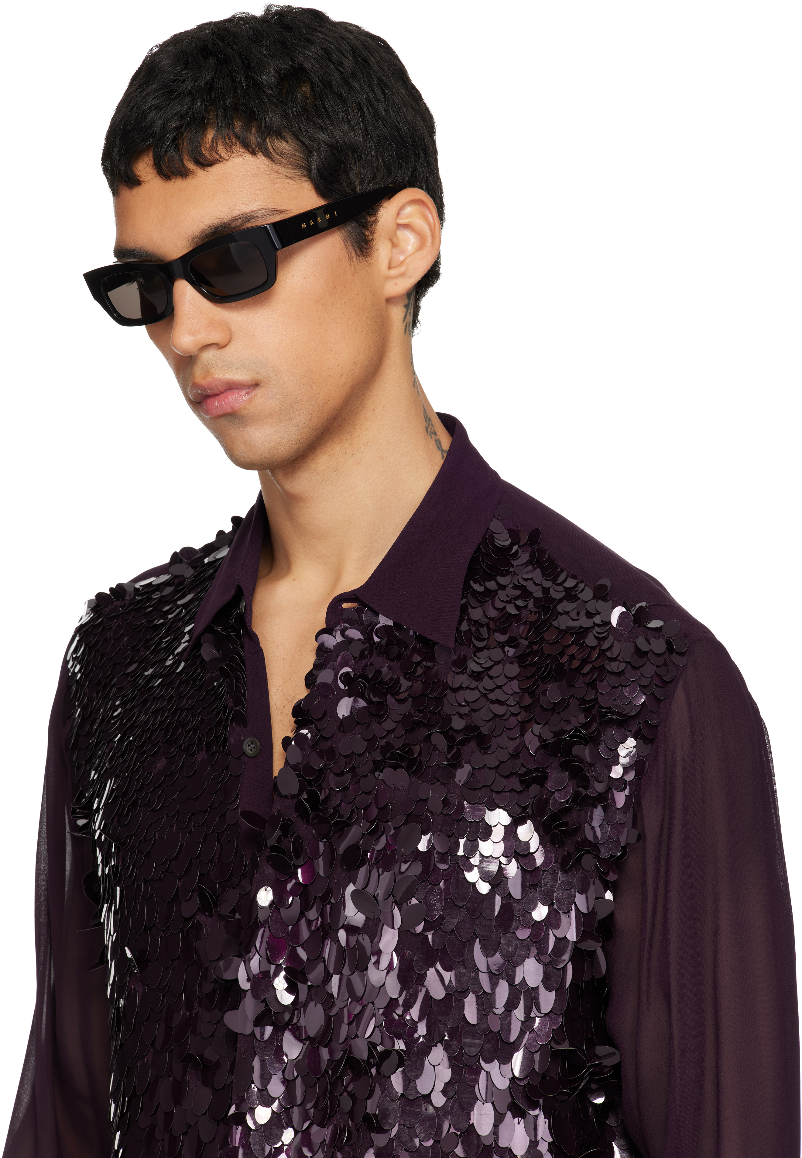 Marni Black Retrosuperfuture Edition Haicli Sunglasses In Black