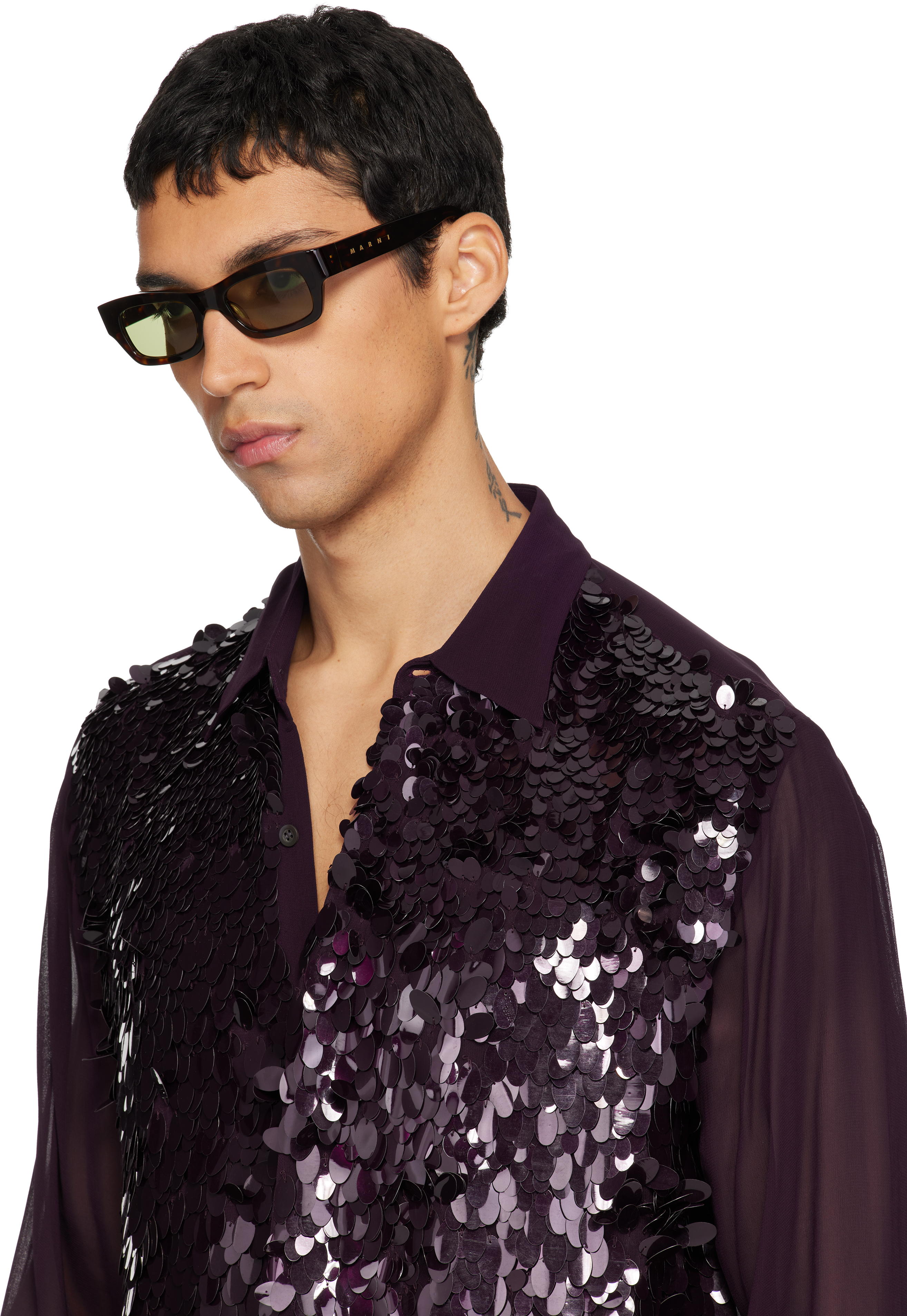 Marni Brown Retrosuperfuture Edition Haicli Sunglasses In Brown