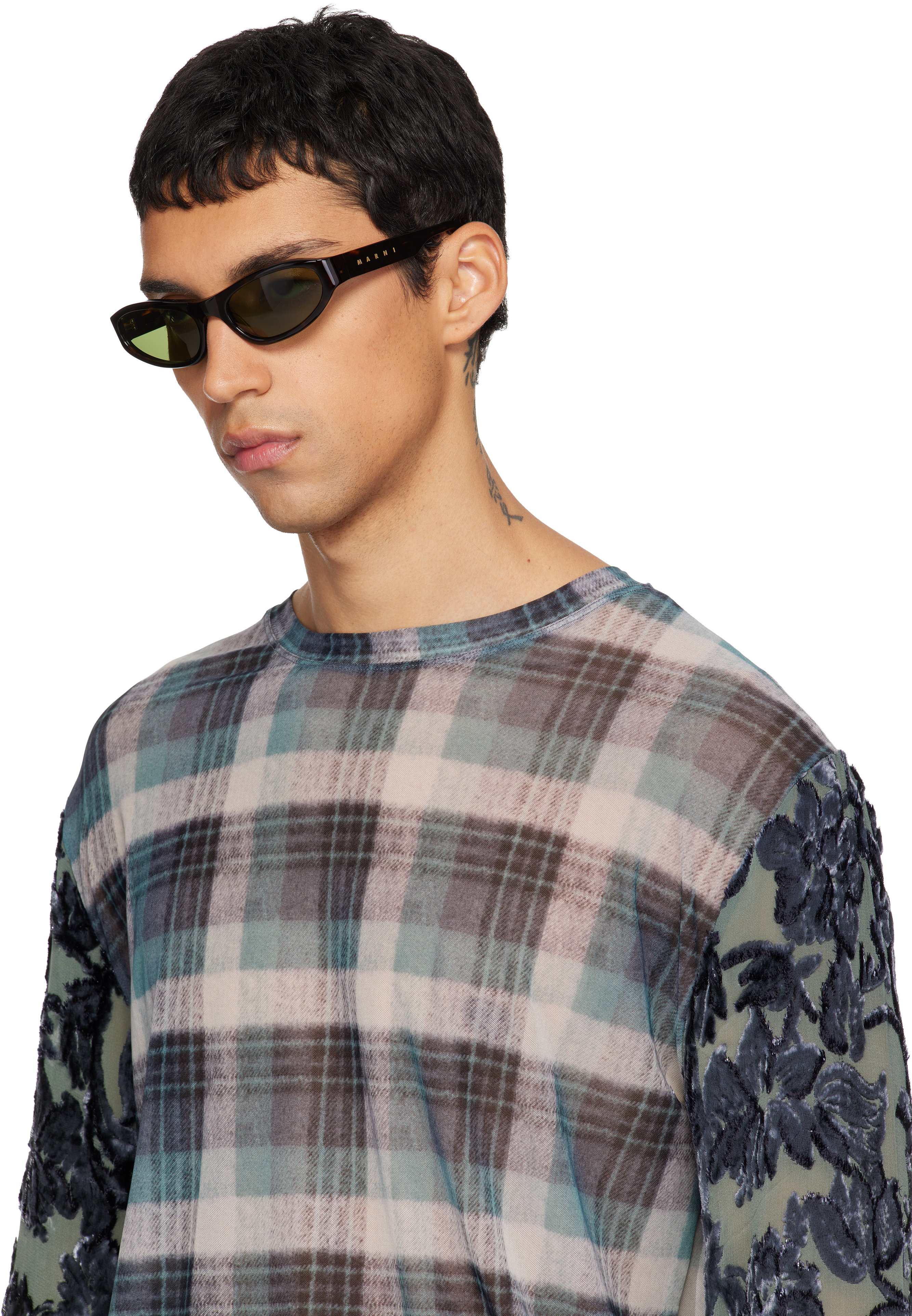 Marni Brown Retrosuperfuture Edition Yozamei Sunglasses In Multi