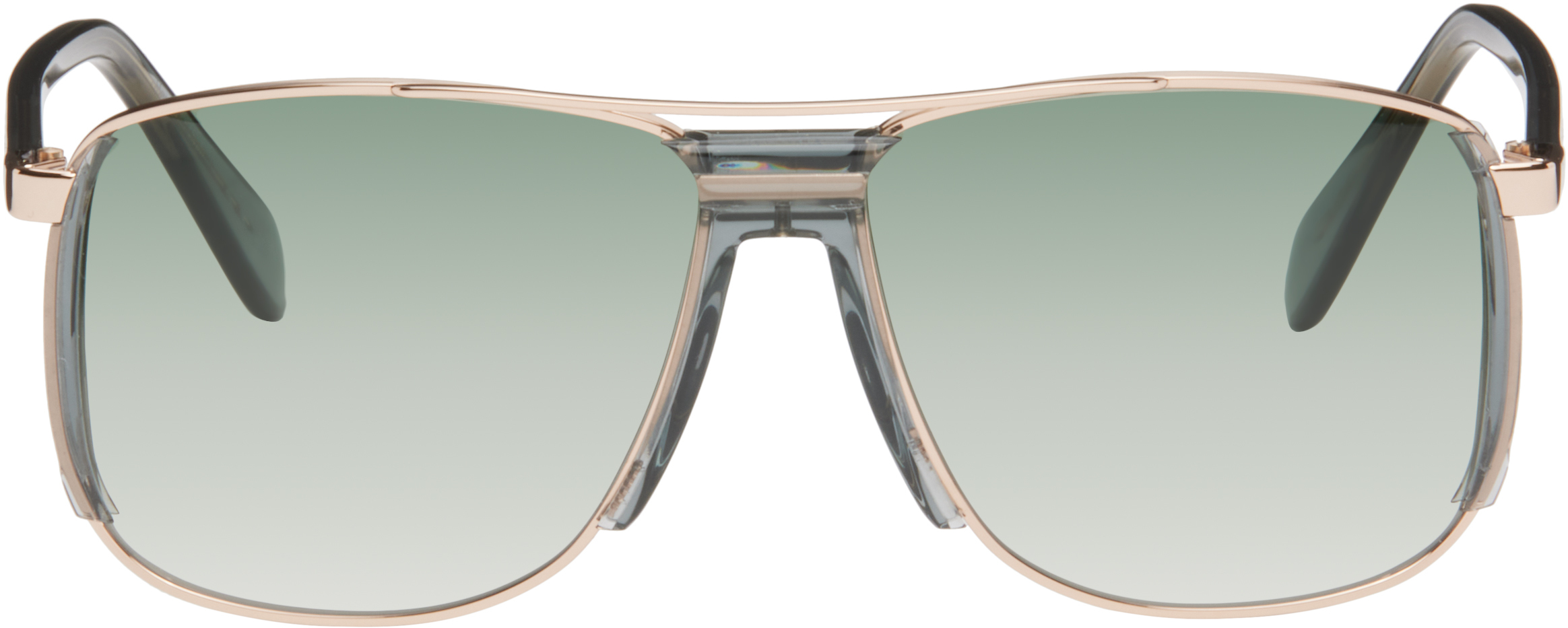 Marni Gold & Grey Retrosuperfuture Edition Vorluna Sunglasses In Gold