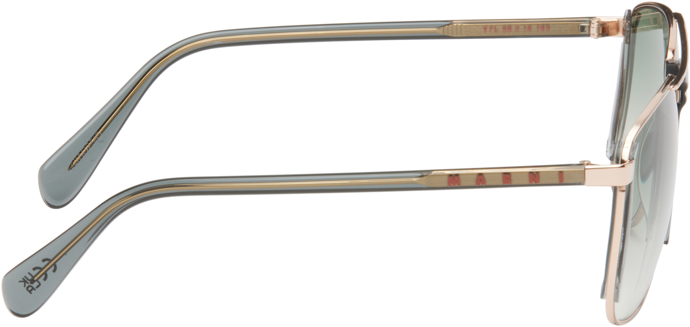 Marni Gold & Grey Retrosuperfuture Edition Vorluna Sunglasses In Gold