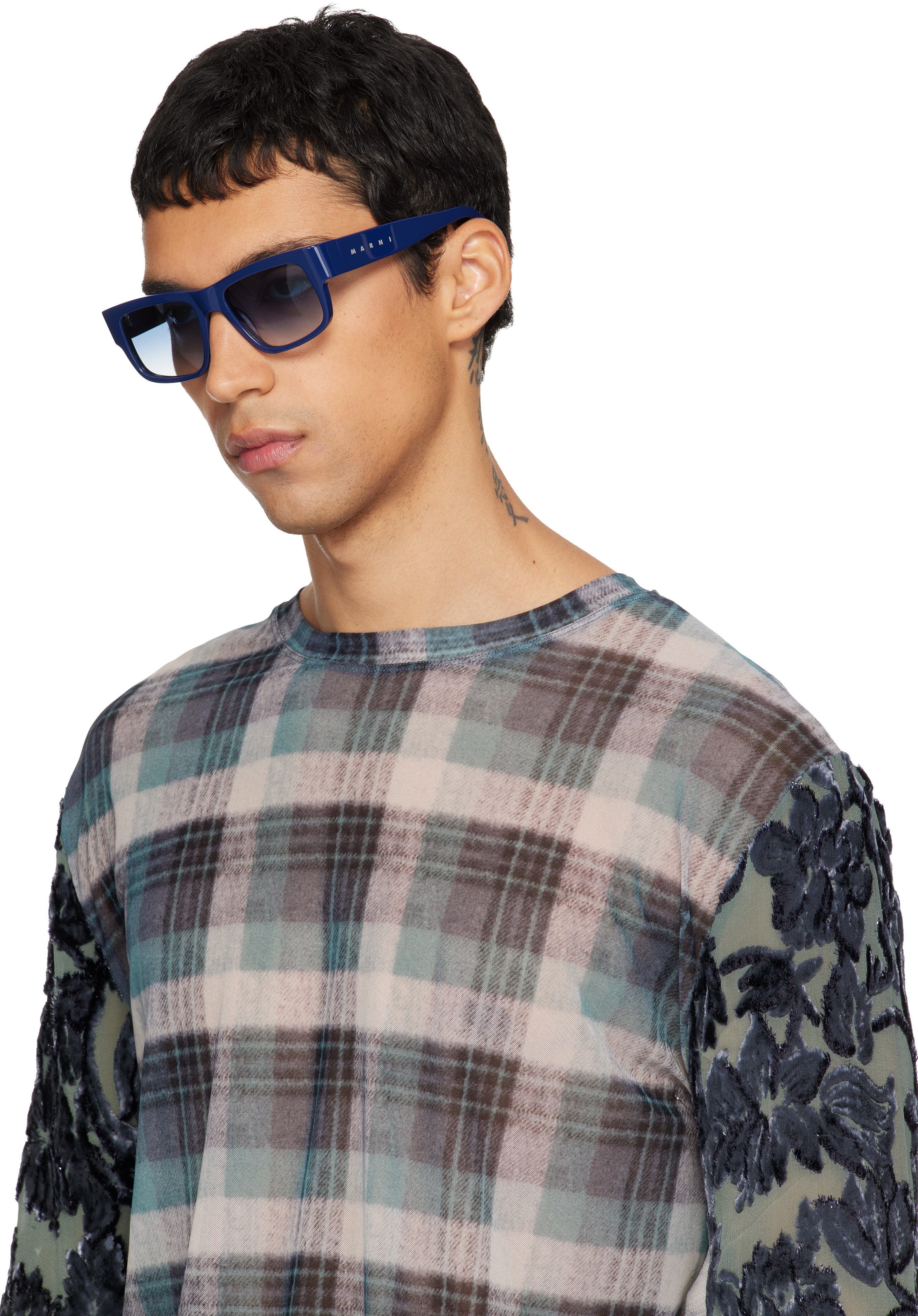 Marni Navy Retrosuperfuture Edition Gukija Sunglasses In Blue