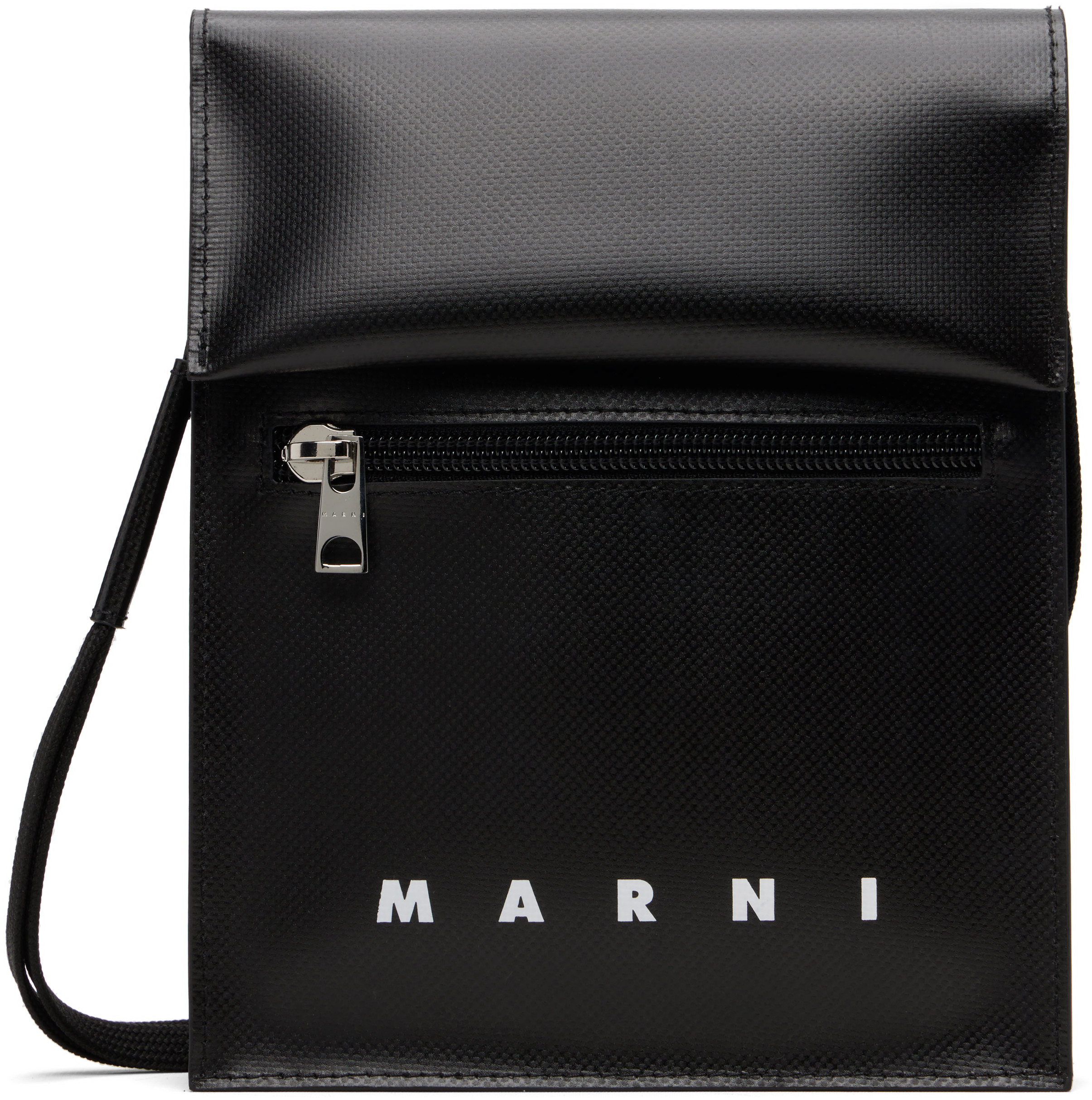 Marniのブラック シューレース ストラップ クロスボディバッグがセール中