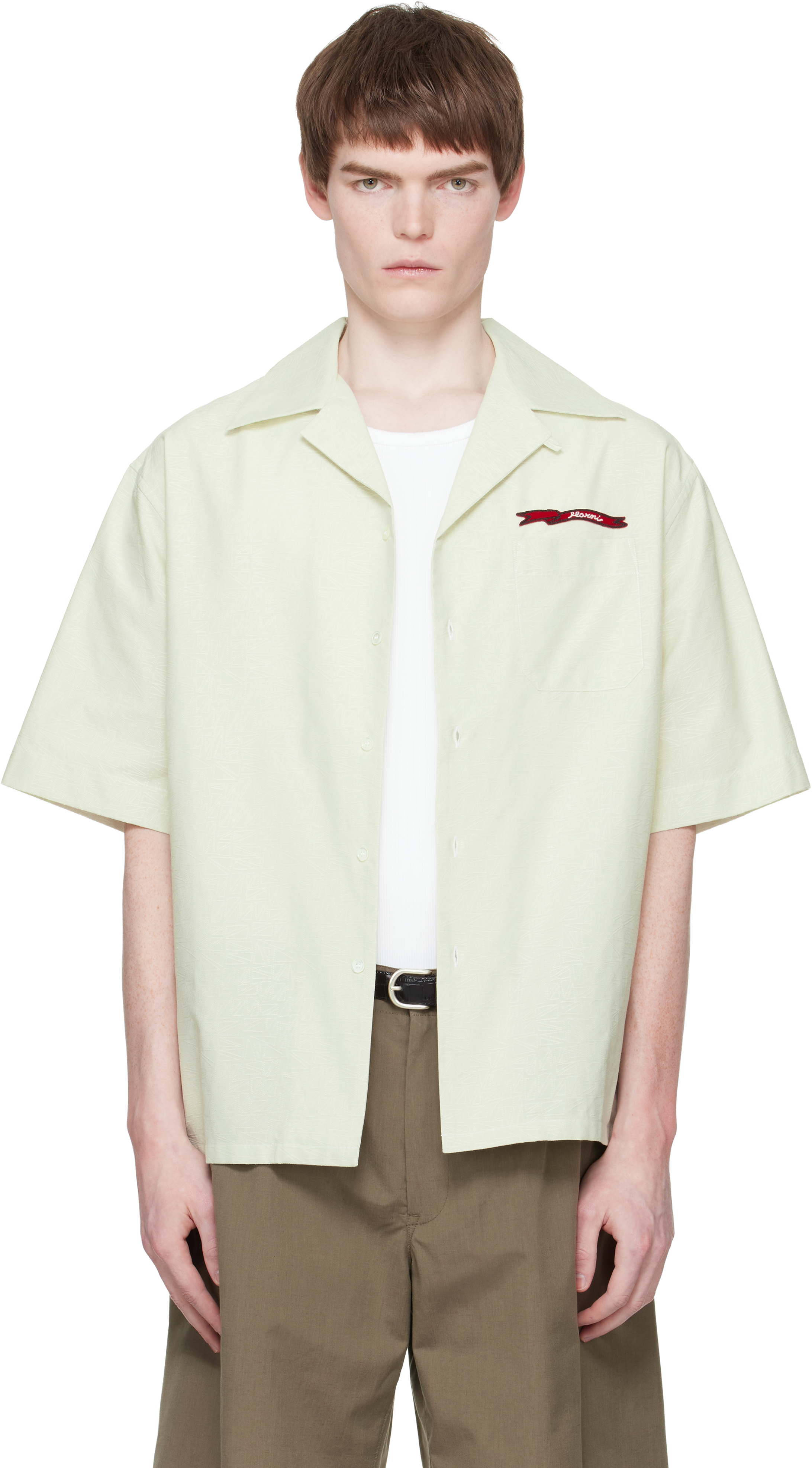 Green Cotton Jacquard Shirt by Marni on Sale