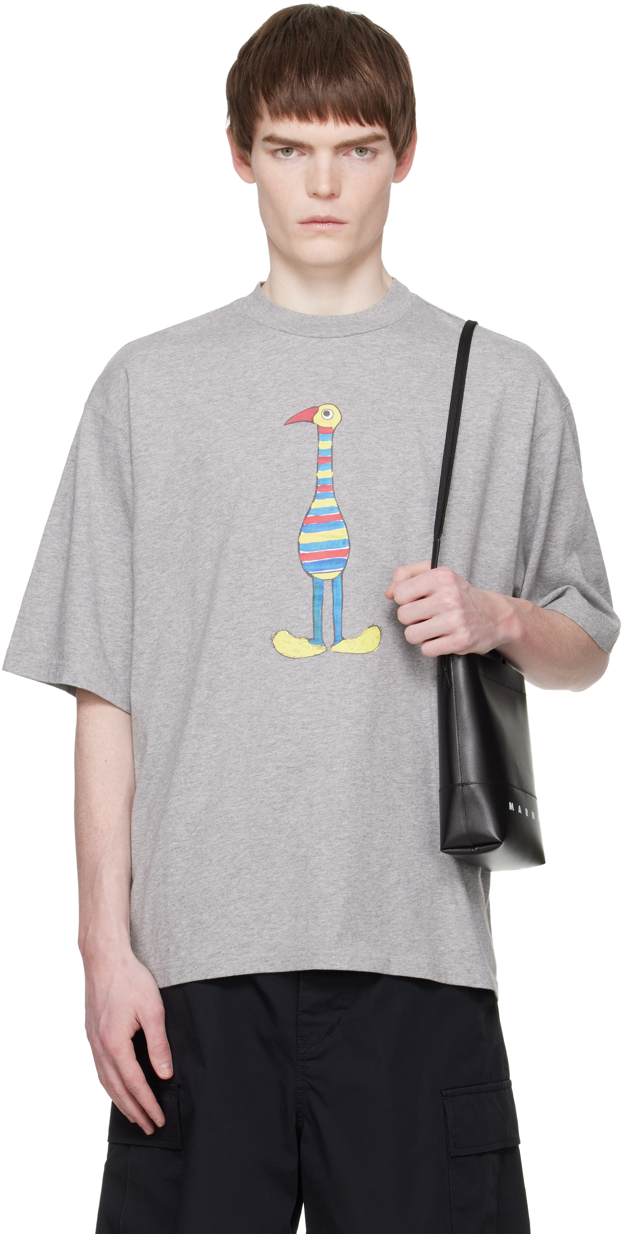 Marni: Gray Cotton 'Marni Animal Alphabet 
