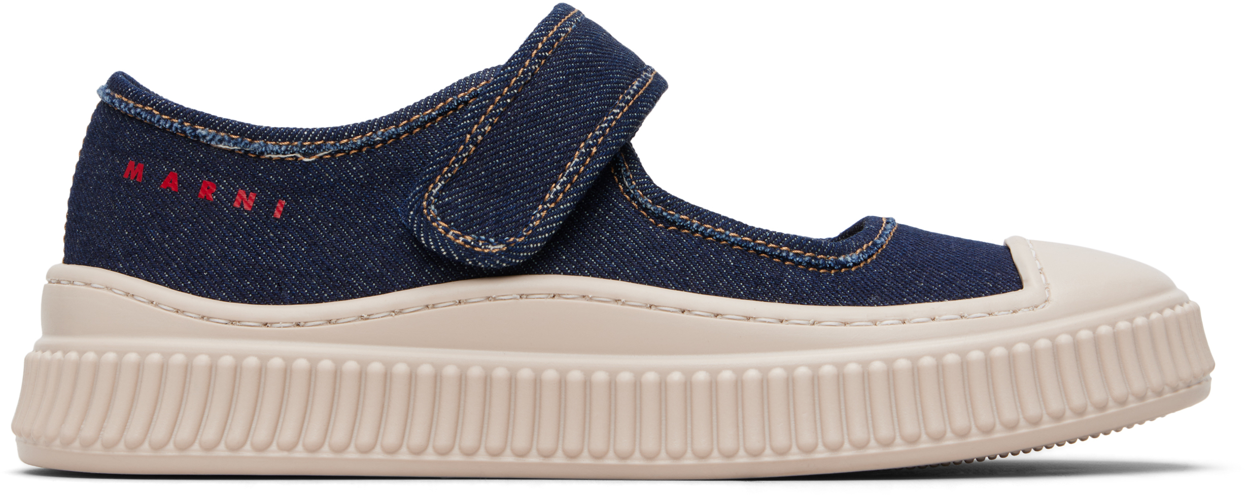 Marniのキッズ｜ネイビー デニム メリージェーン スニーカーがセール中