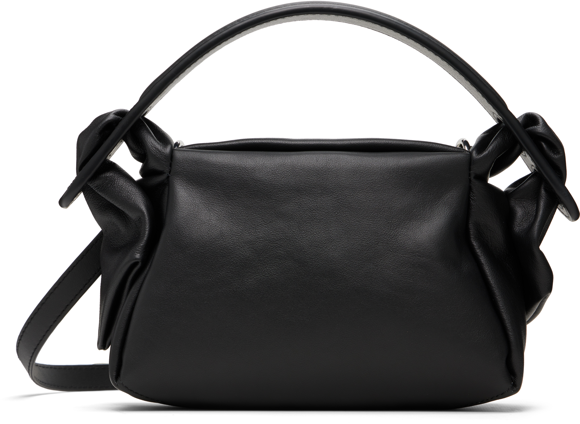 Kenzo: Black 'KENZO Furoshiki' Mini Leather Bag | SSENSE