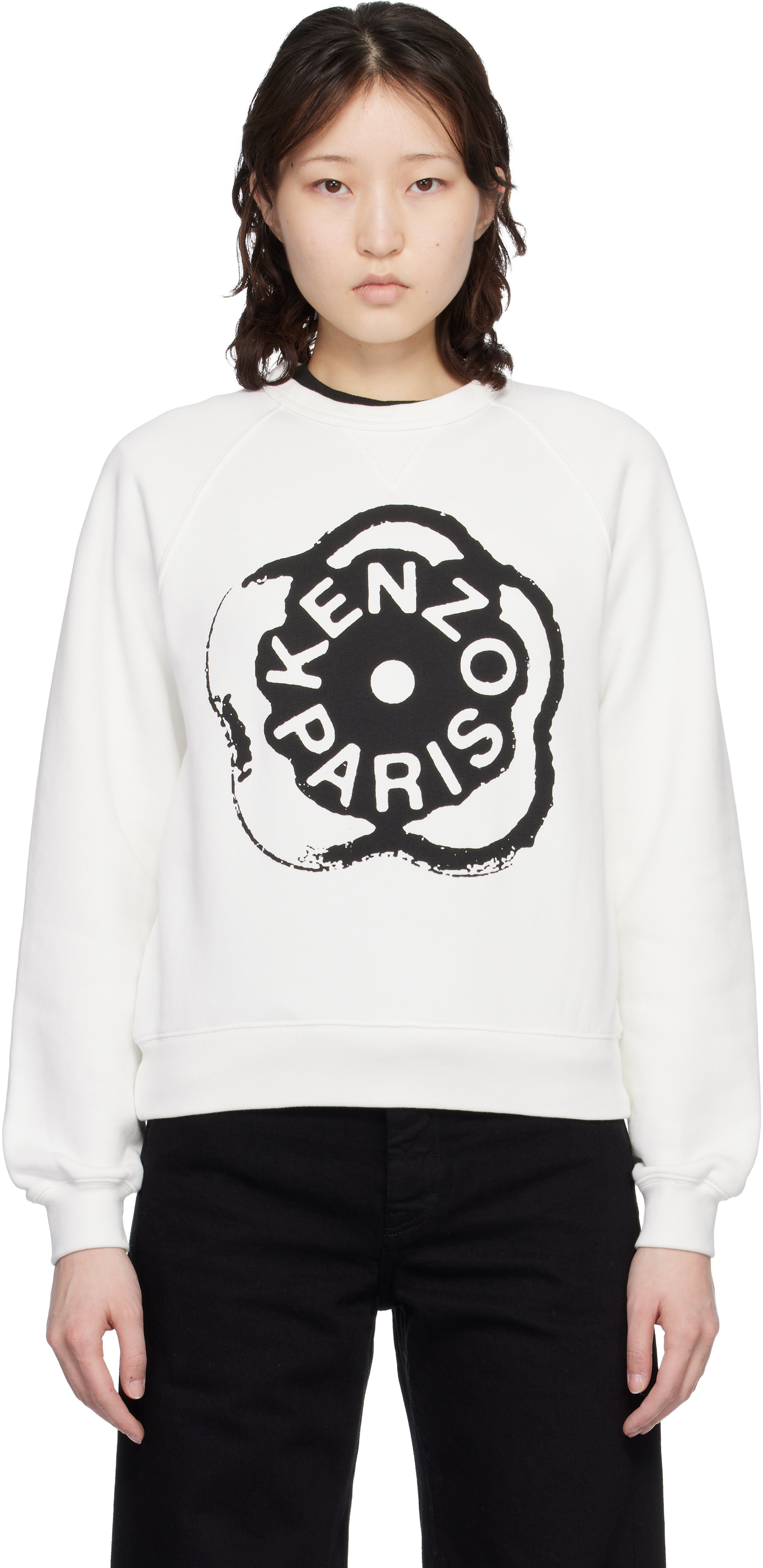 Kenzo: Off-White Kenzo Paris 'Boke Flower 2.0' Sweatshirt | SSENSE