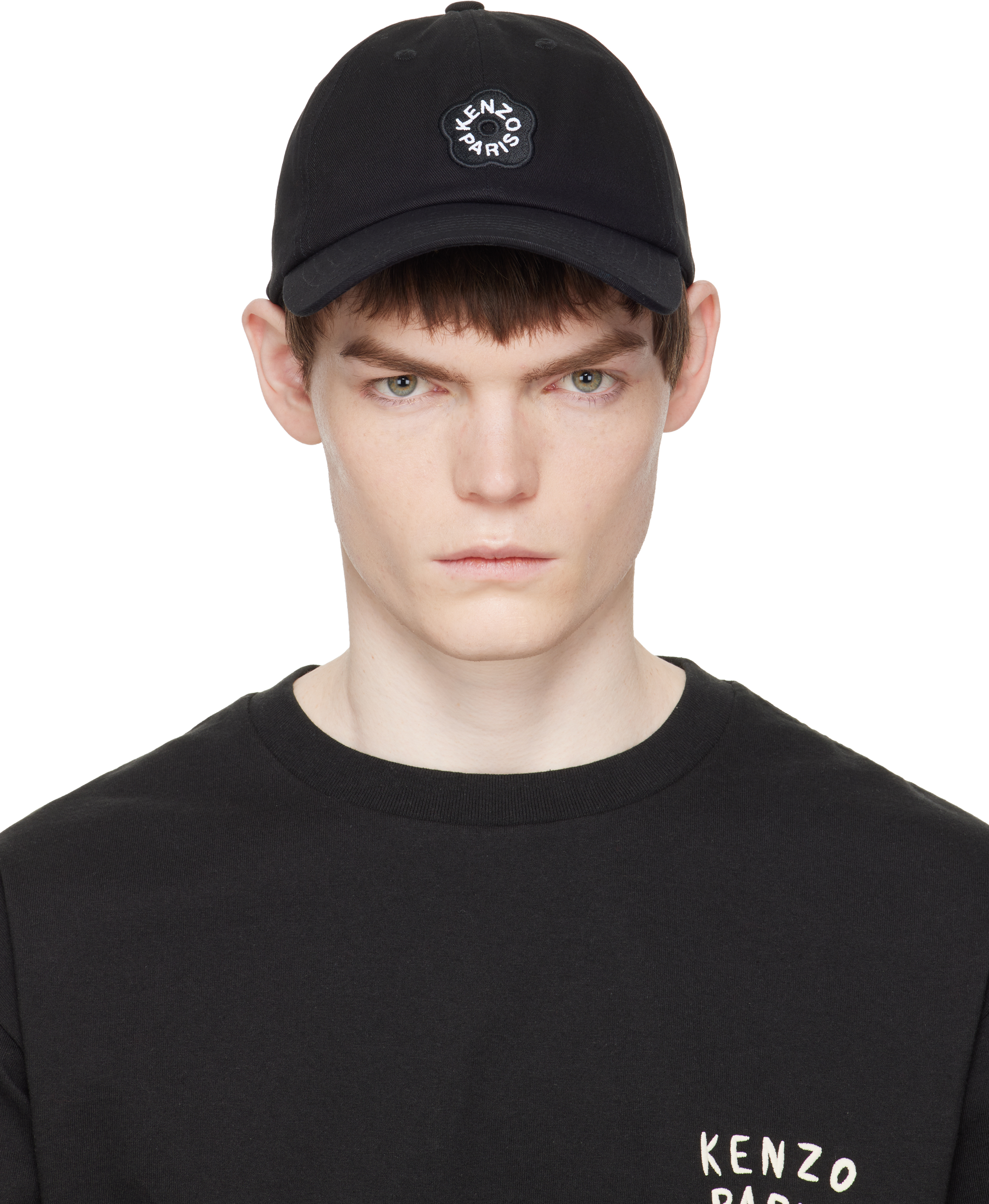 Kenzo: ブラック Kenzo Paris 'Boke Flower 2.0' Embroidered キャップ