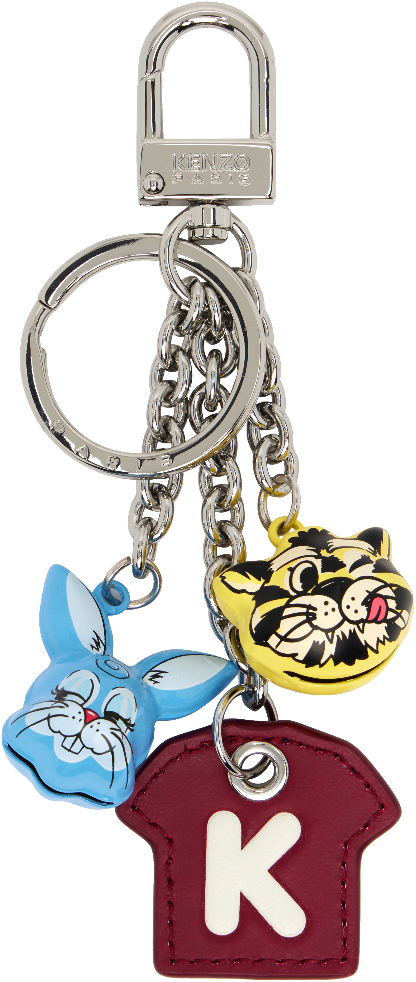 23AW「KENZO」Logo Charm Key Holder Kenzo: Multicolor Kenzo Paris 'KENZO Cartoon' Multi Charm Keychain