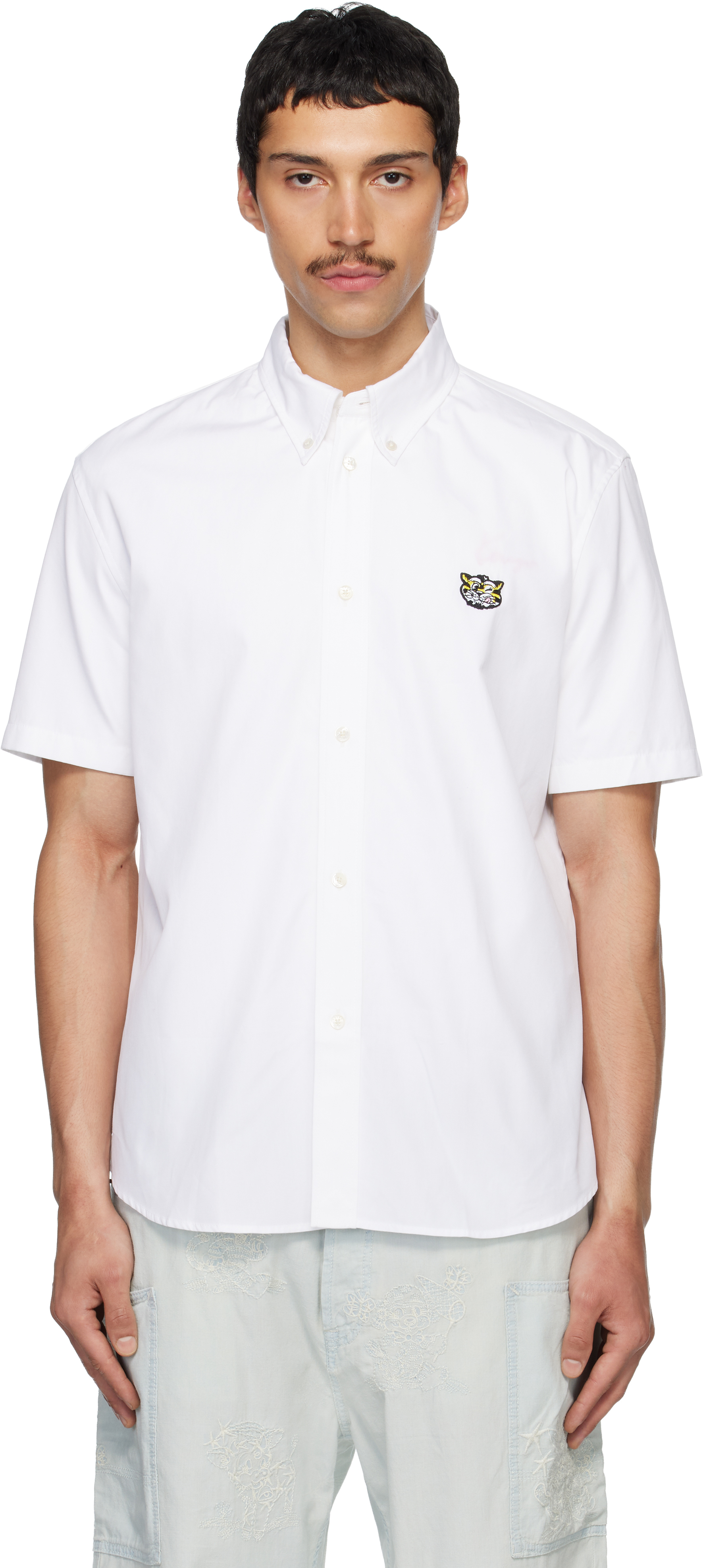 kenzo dress shirt Kenzo Men's Multi-Color Slim Long Sleeve Dress Shirt