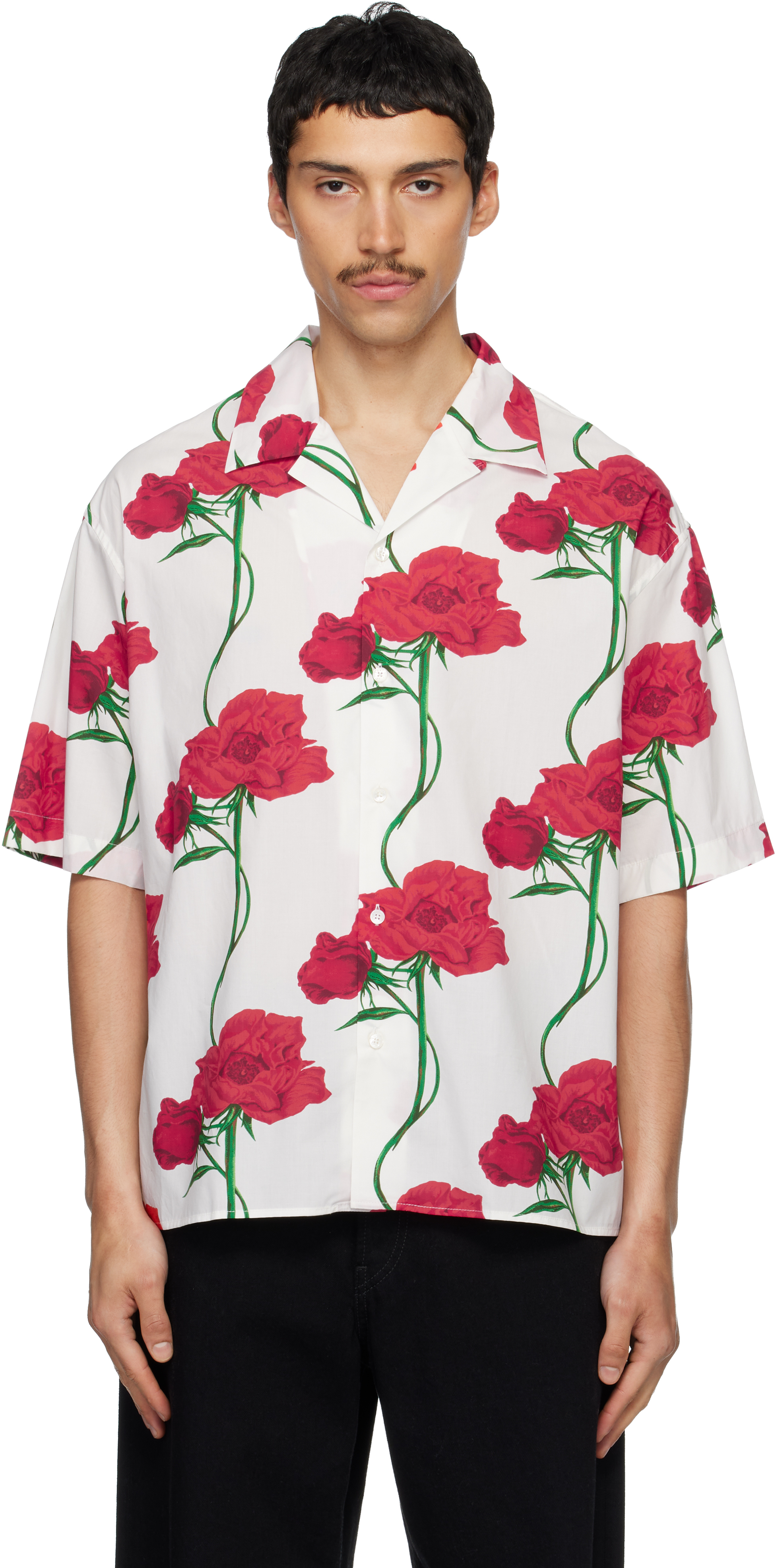 Kenzoのオフホワイト Kenzo Paris 'KENZO Archive Rose' 半袖シャツが