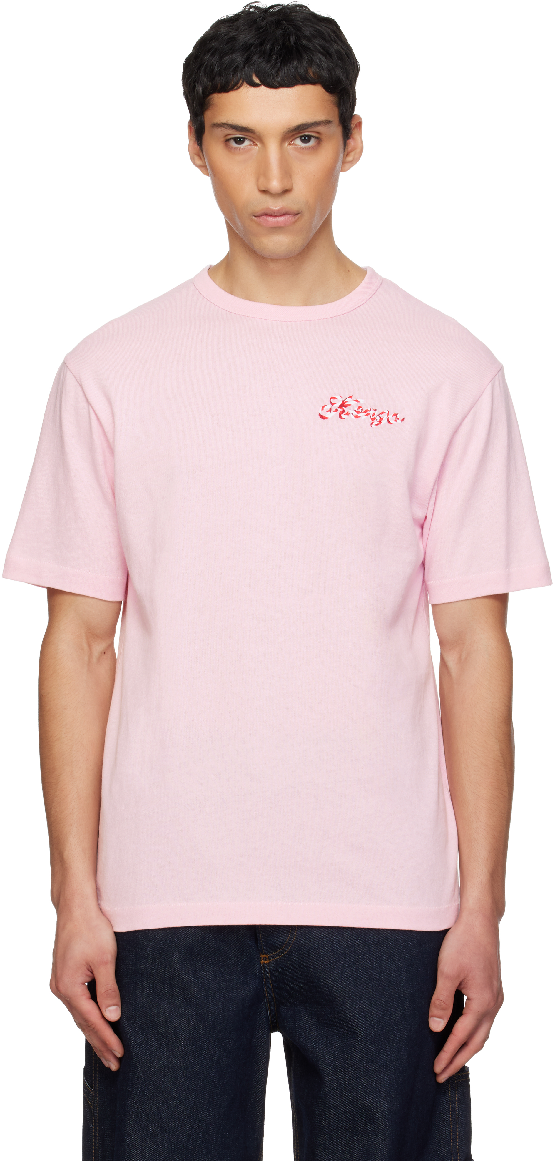 Kenzo: Pink Kenzo Paris 'KENZO Winter Holidays' Embroidered T