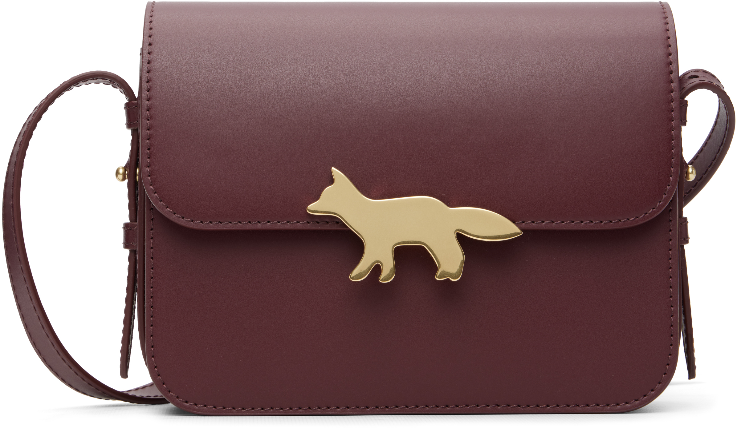 め*い様 MAISON KITSUNÉ EDIE バッグ バーガンディ Burgundy Edie Bag by Maison Kitsuné on Sale