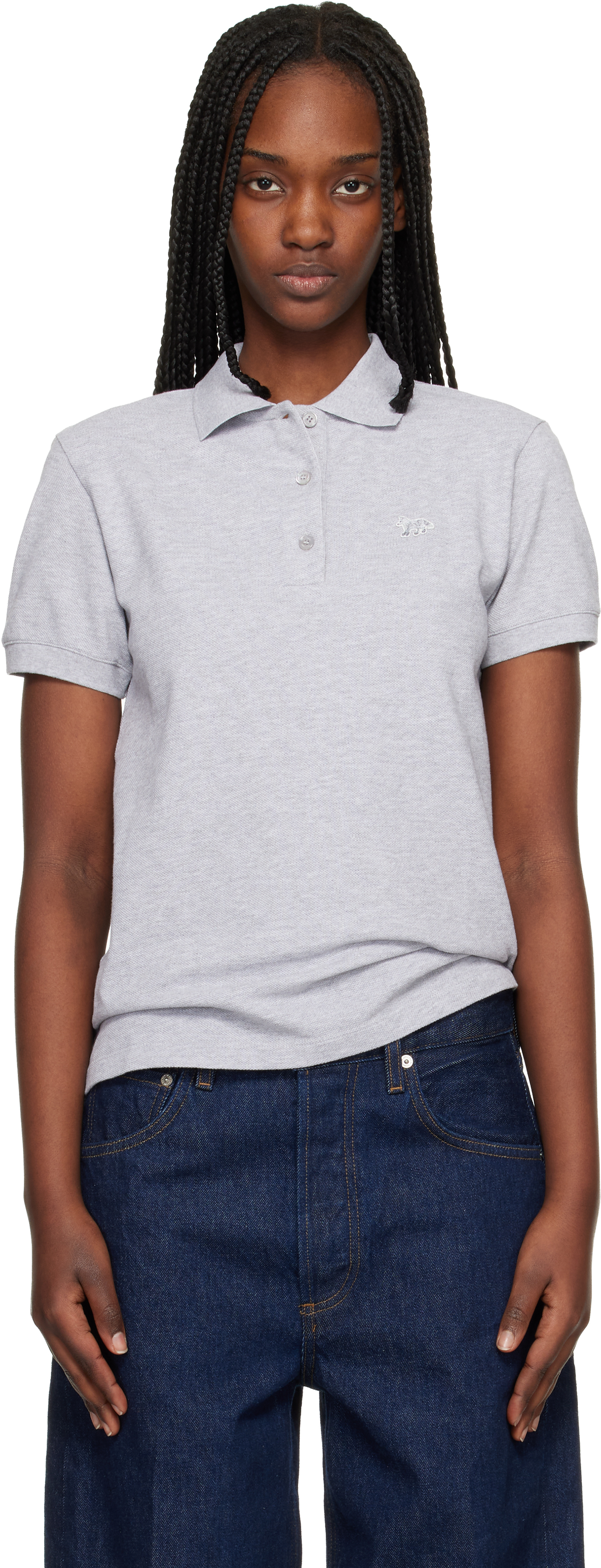 POLO CROPPED FOX BABY POLO REGULAR PATCH FOX BABY トップス | Kitsuné Maison トップス