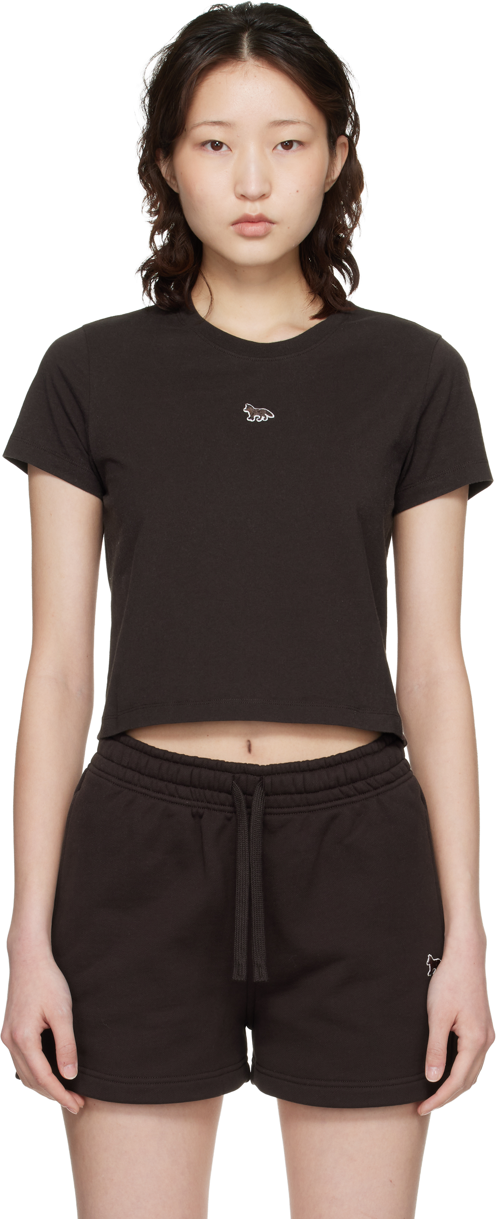 Maison Kitsuné: Brown Baby Fox Baby T-shirt | SSENSE