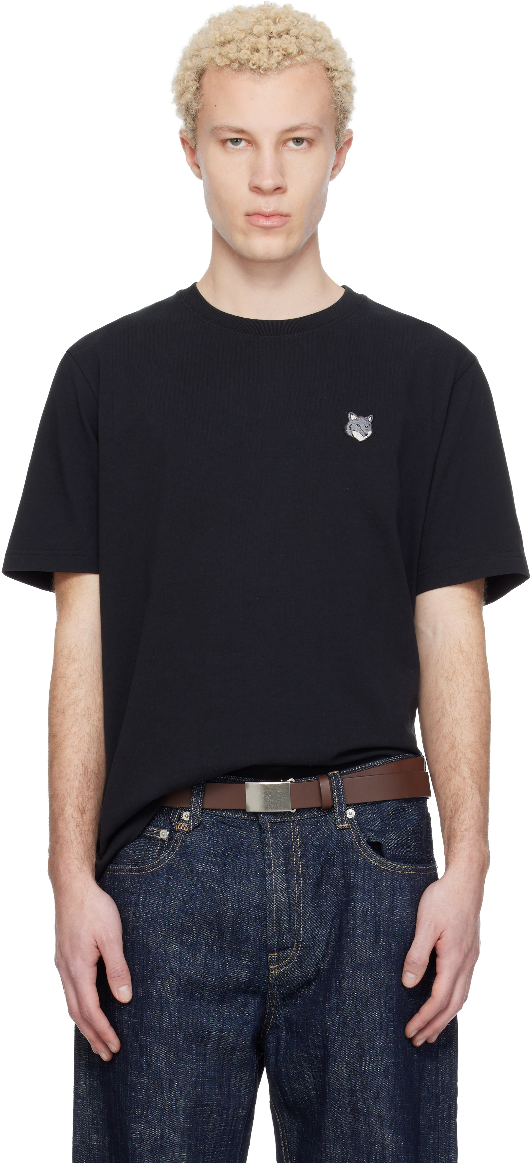Maison Kitsunéのブラック フォックスヘッド コンフォート Tシャツが
