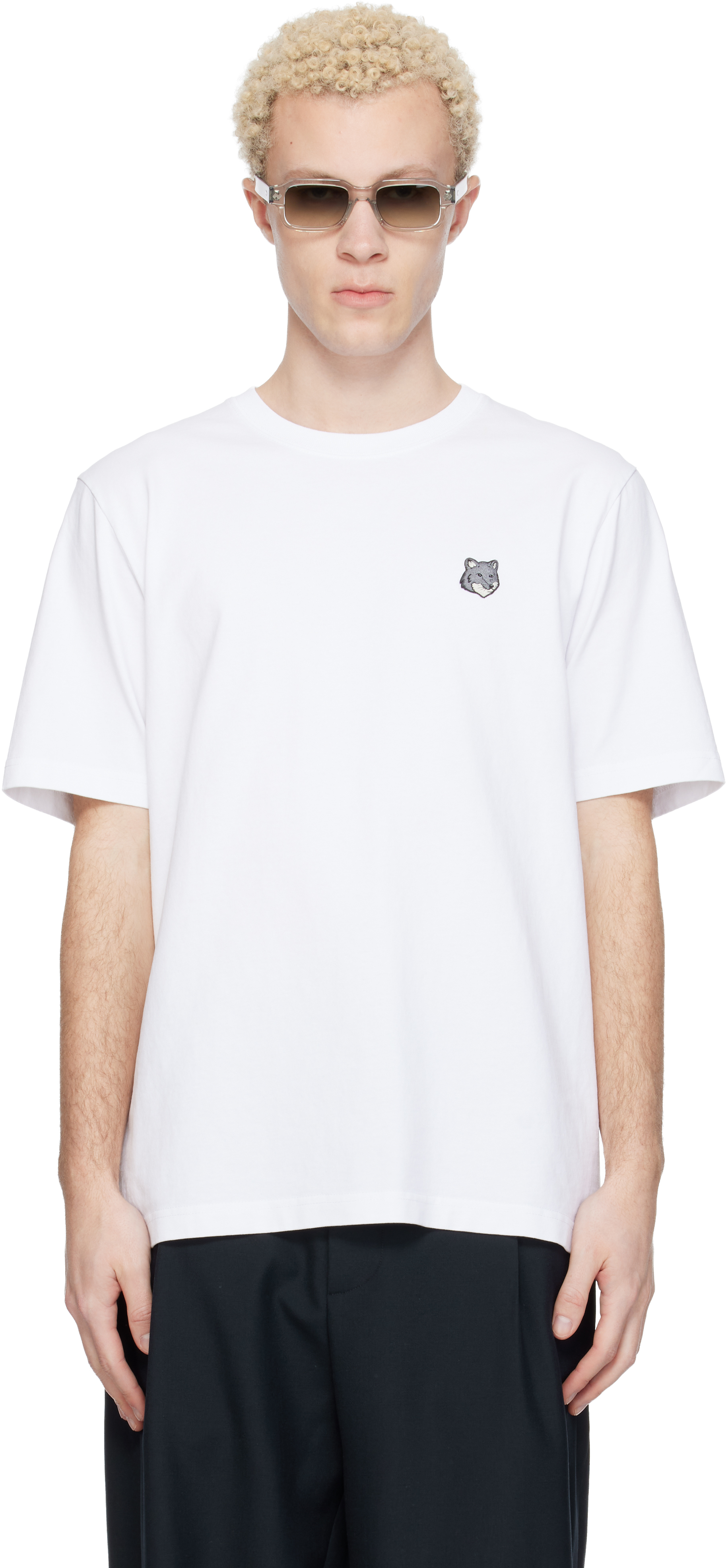 Maison Kitsunéのホワイト フォックスヘッド コンフォート Tシャツが
