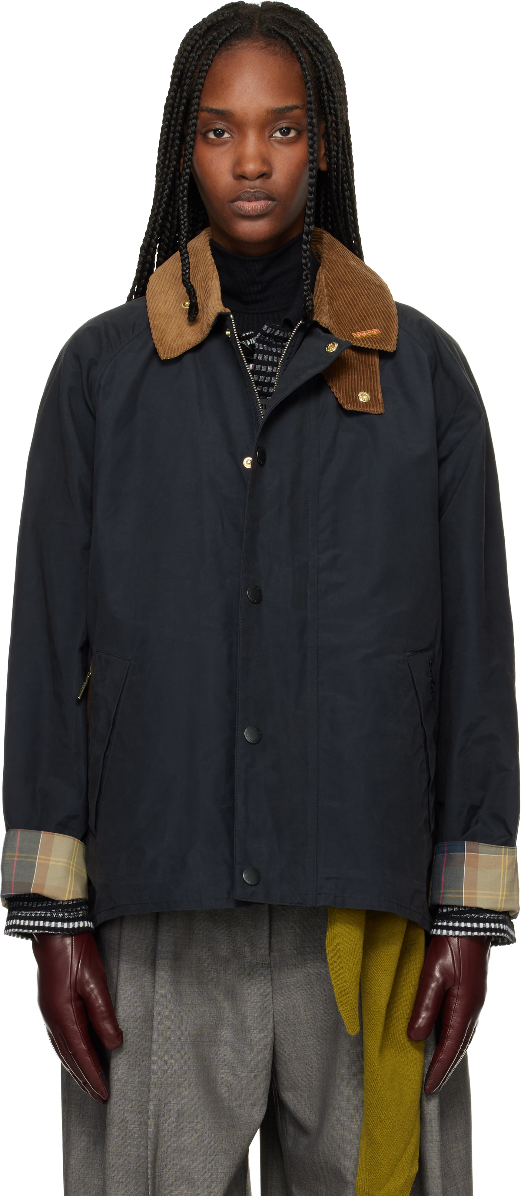 Navy Icons Transport Casual Jacket by Barbour on Sale
