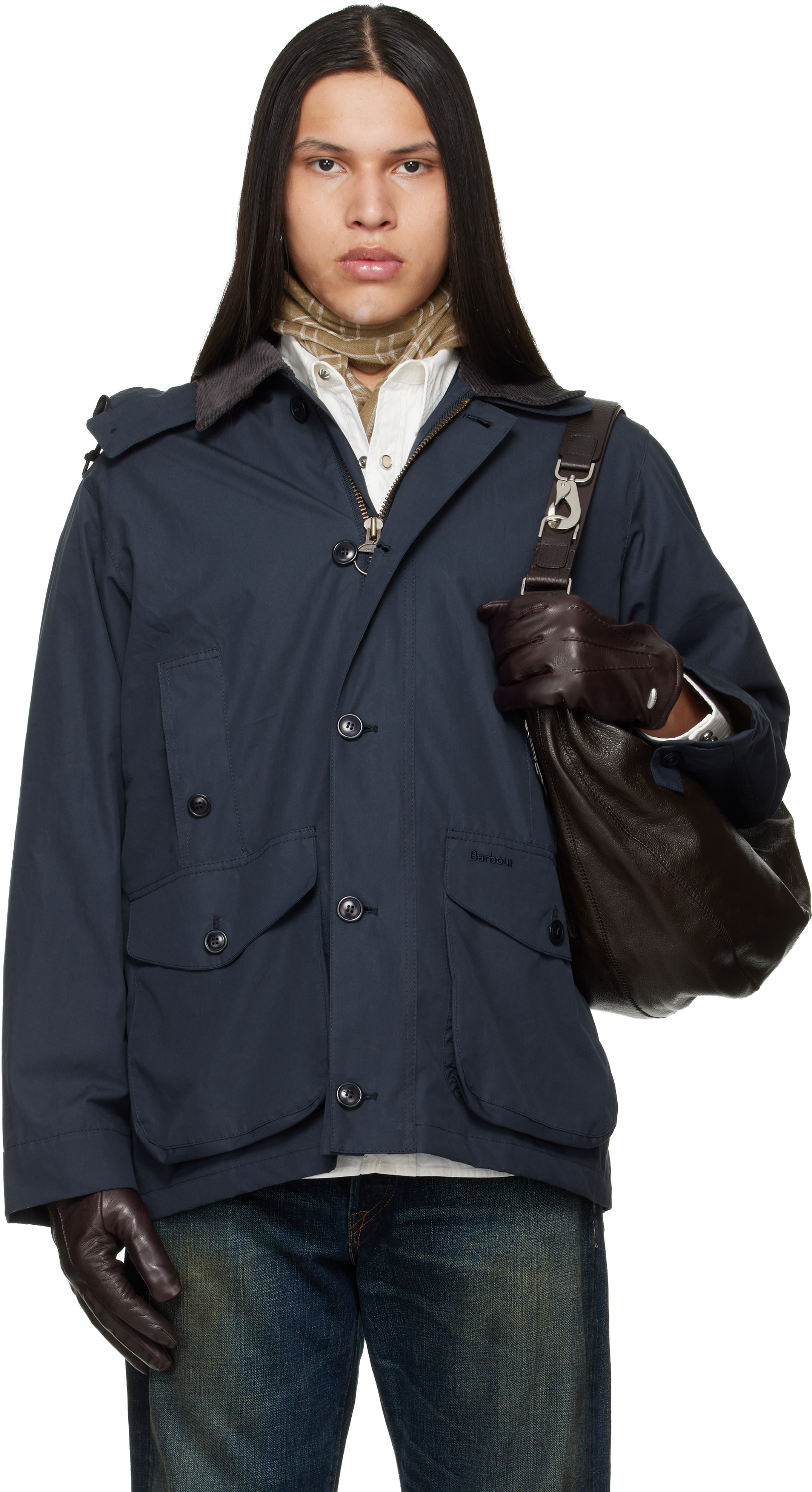 Barbour: ネイビー Ventile Endurance Showerproof ジャケット