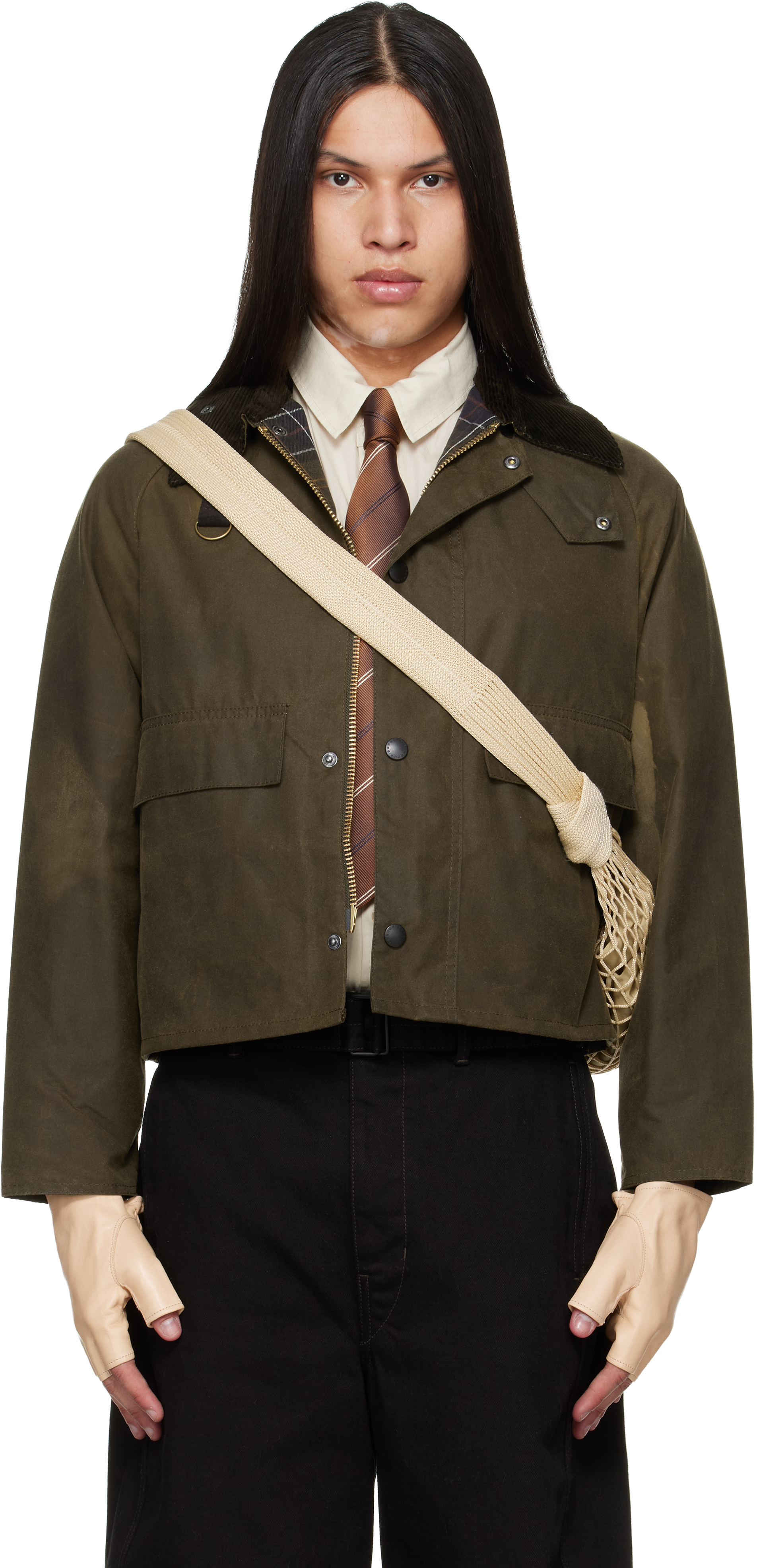 Barbour スペイ　カーキ　ブラウン　 ジャケット Barbourのブラウン Spey Slim Waxed ジャケットがセール中