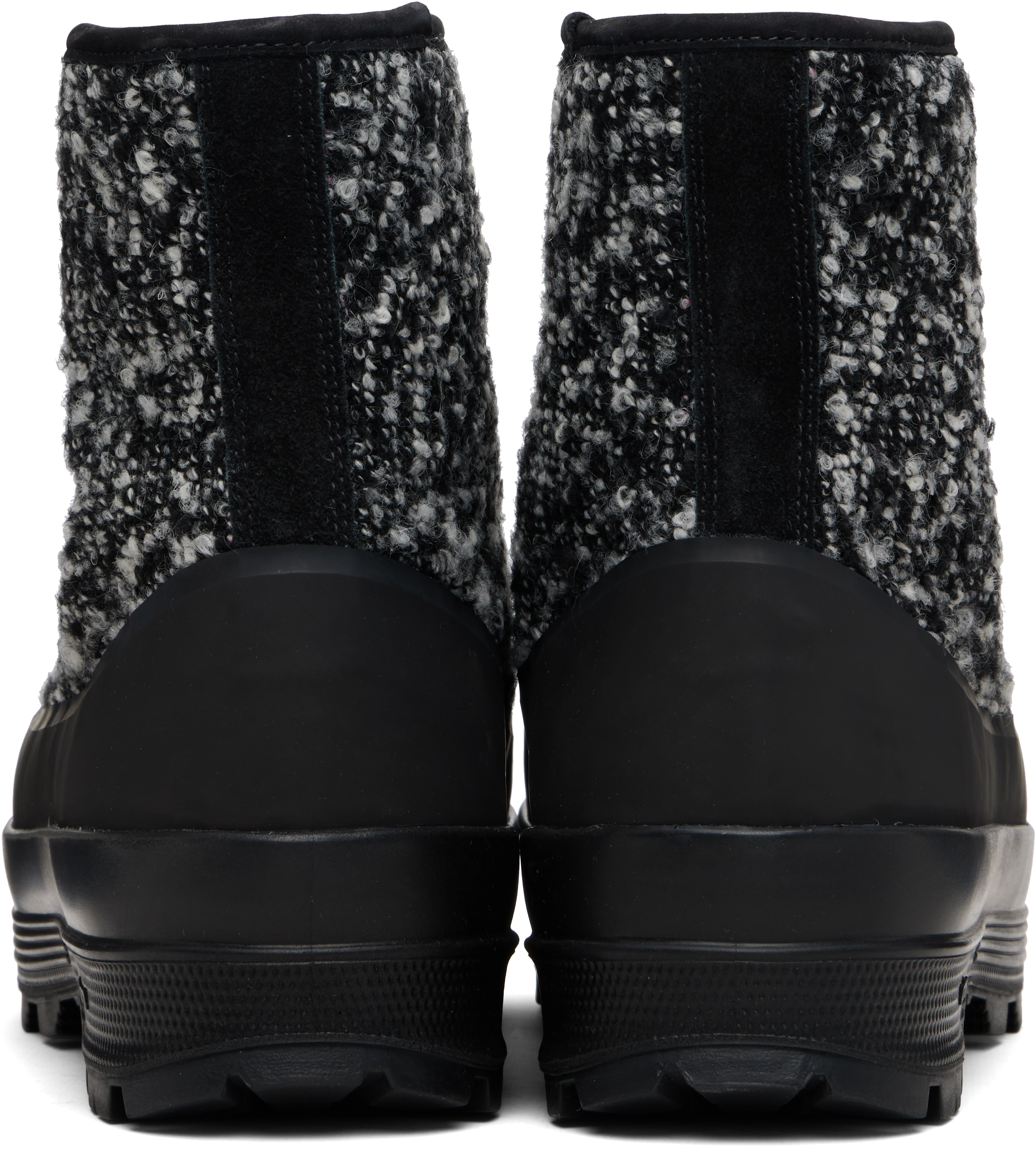 Diemme Black & White Badia Shearling Boots In Multi