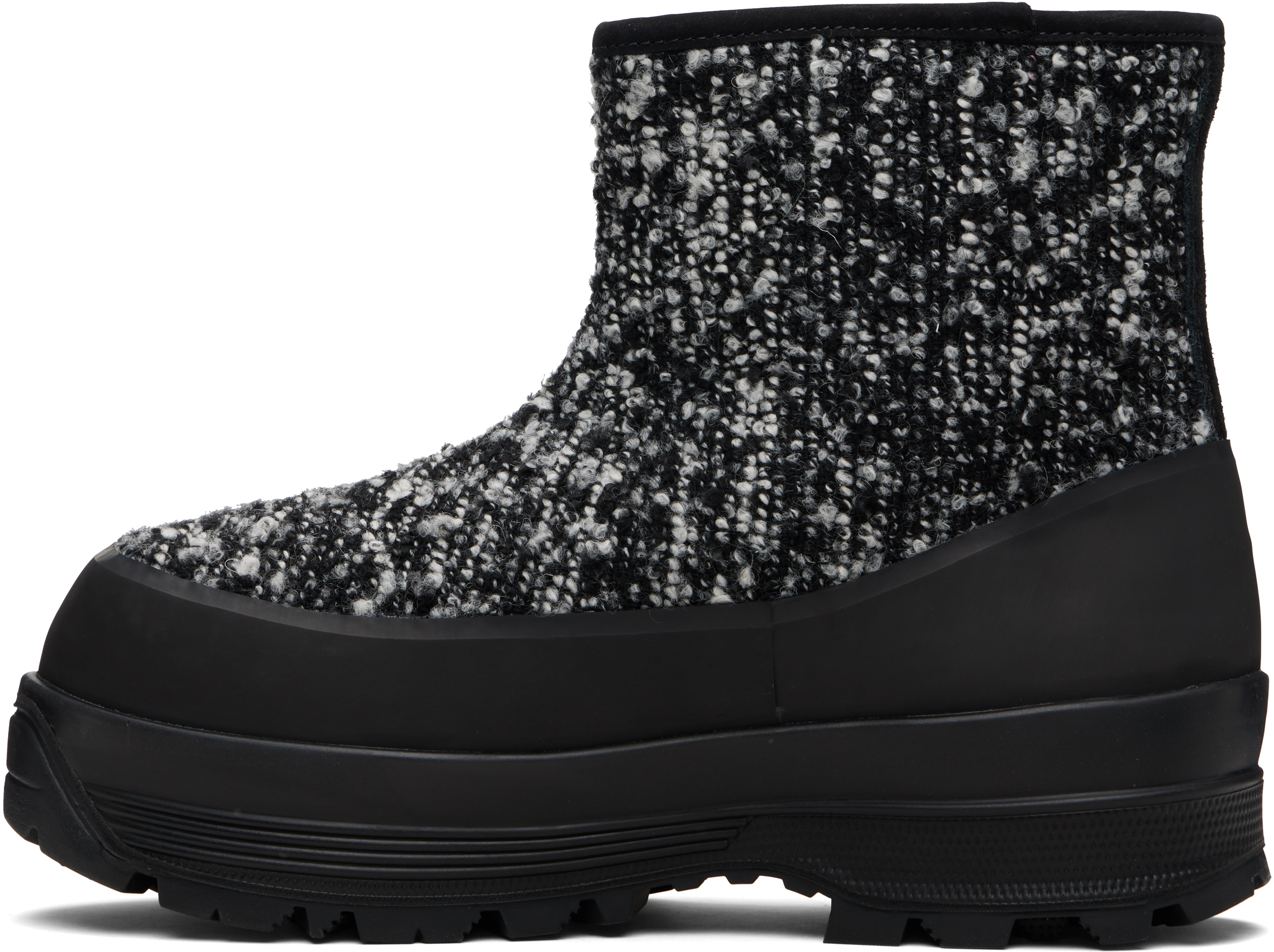 Diemme Black & White Badia Shearling Boots In Multi