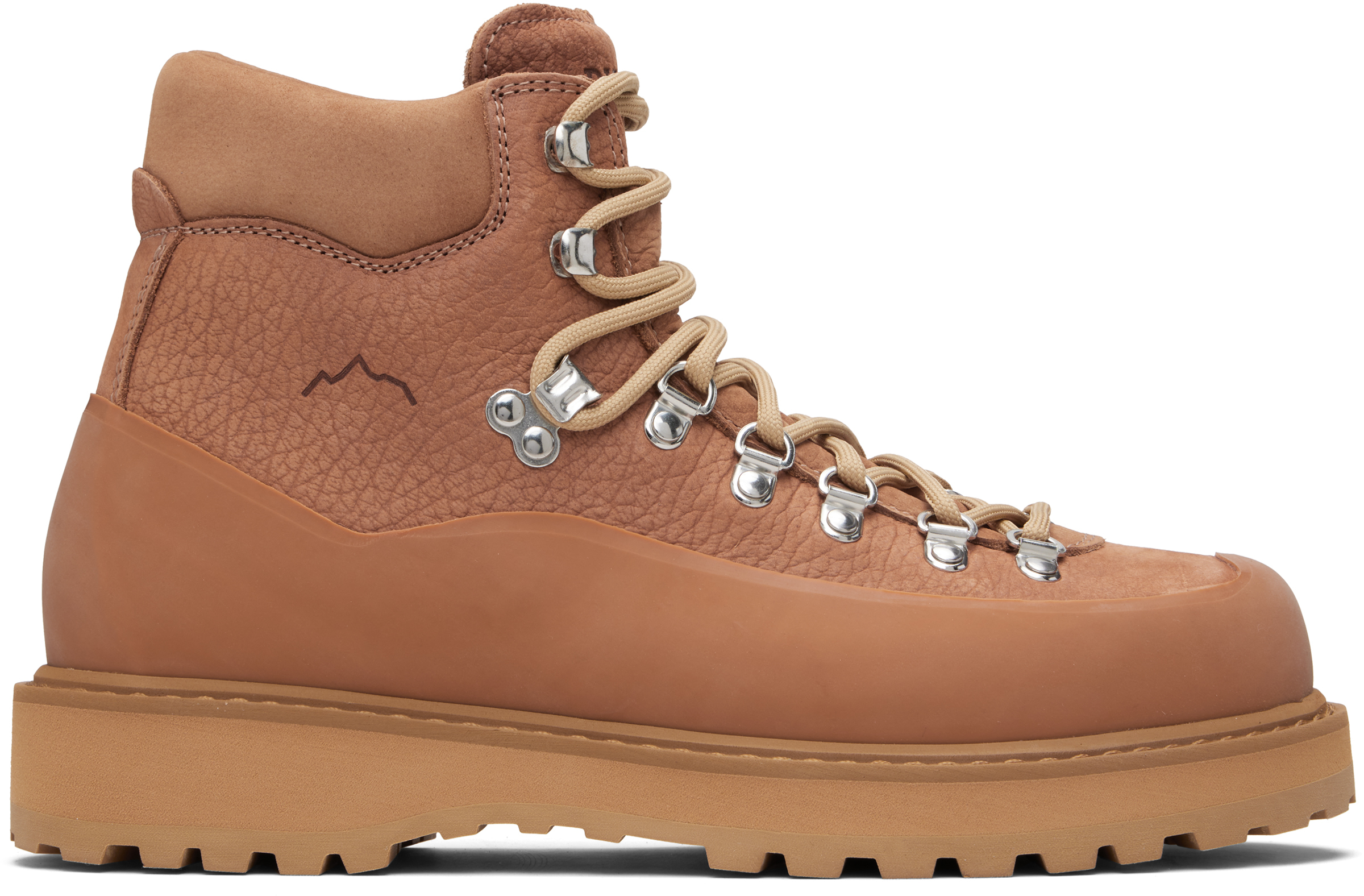 Diemme Tan Roccia Vet Gomma Boots In Animal Print