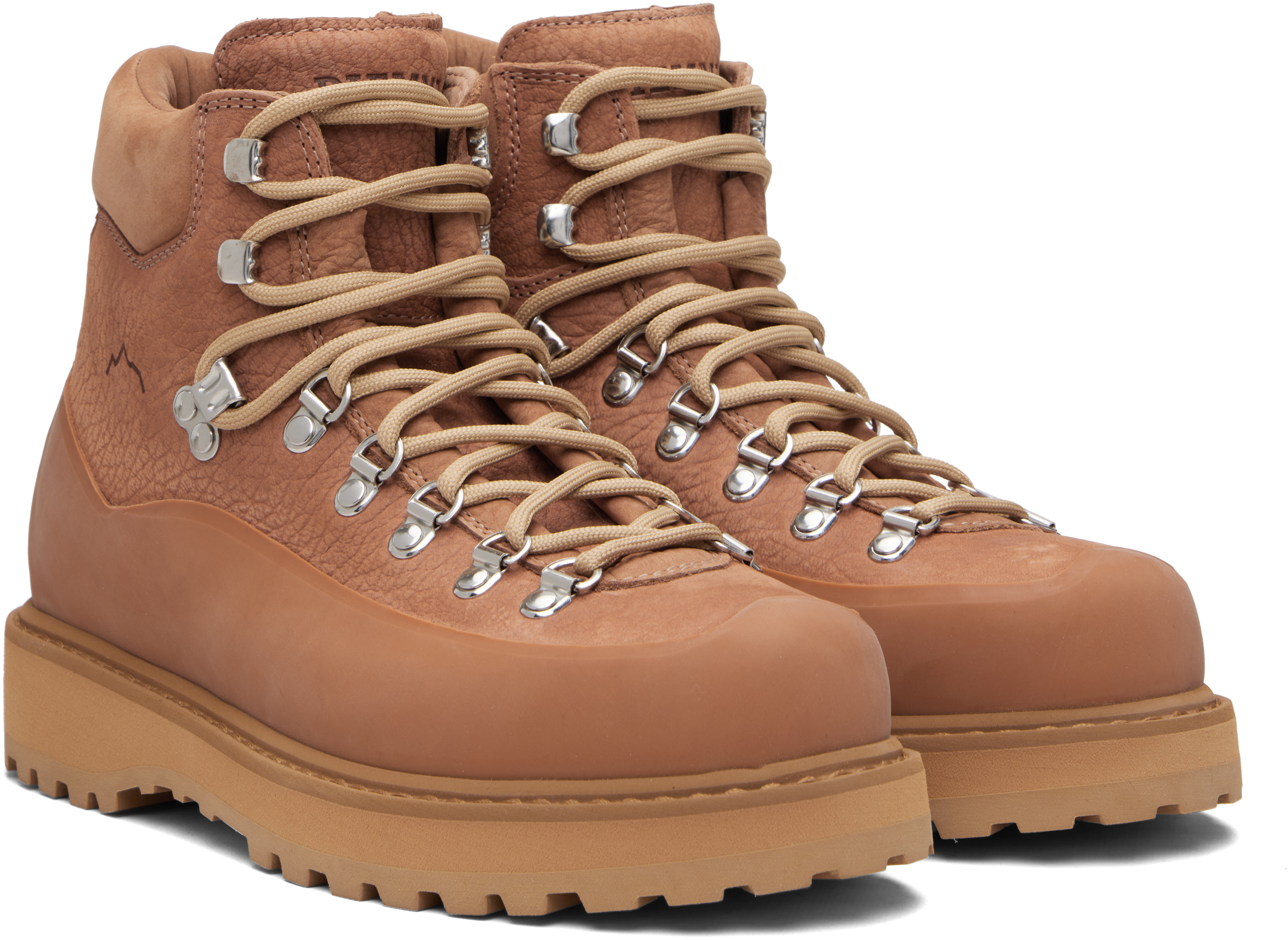 Diemme Tan Roccia Vet Gomma Boots In Animal Print