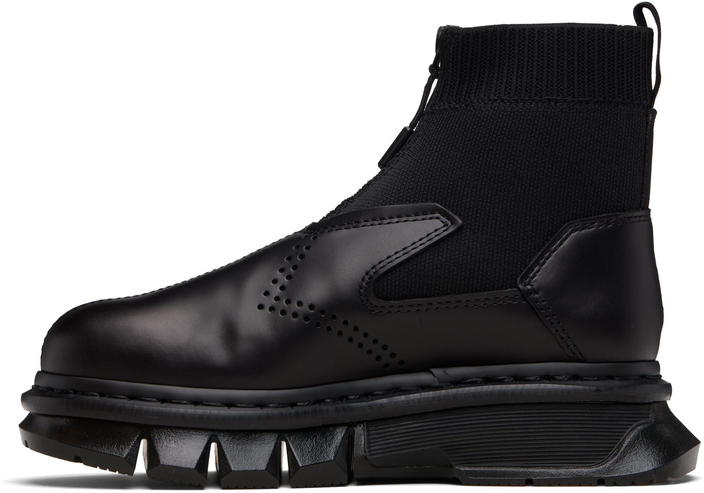 Dr. Martens Black Qubist Zip Boots In Black