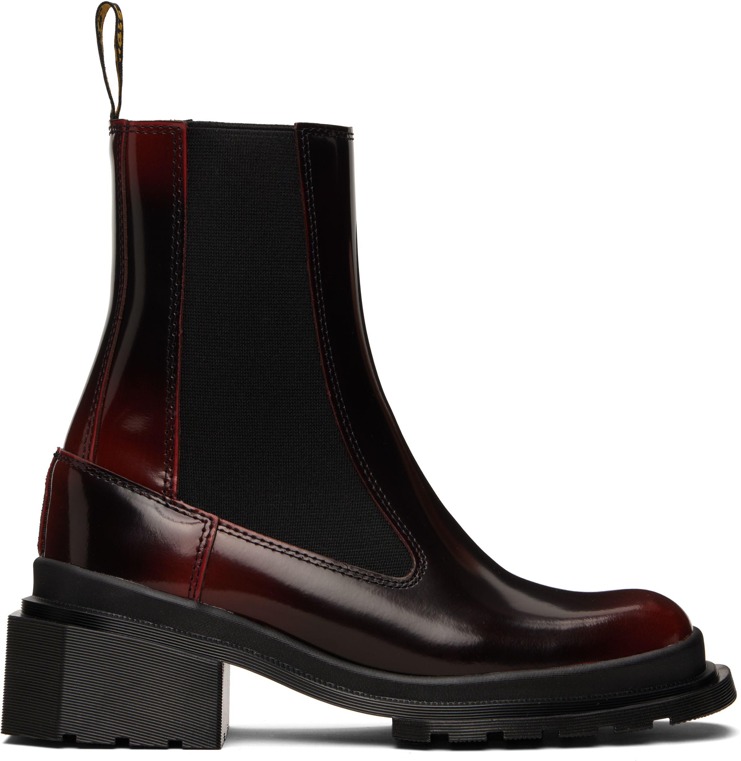 Dr. Martensのバーガンディ Maybole スクエアトゥ チェルシーブーツが 