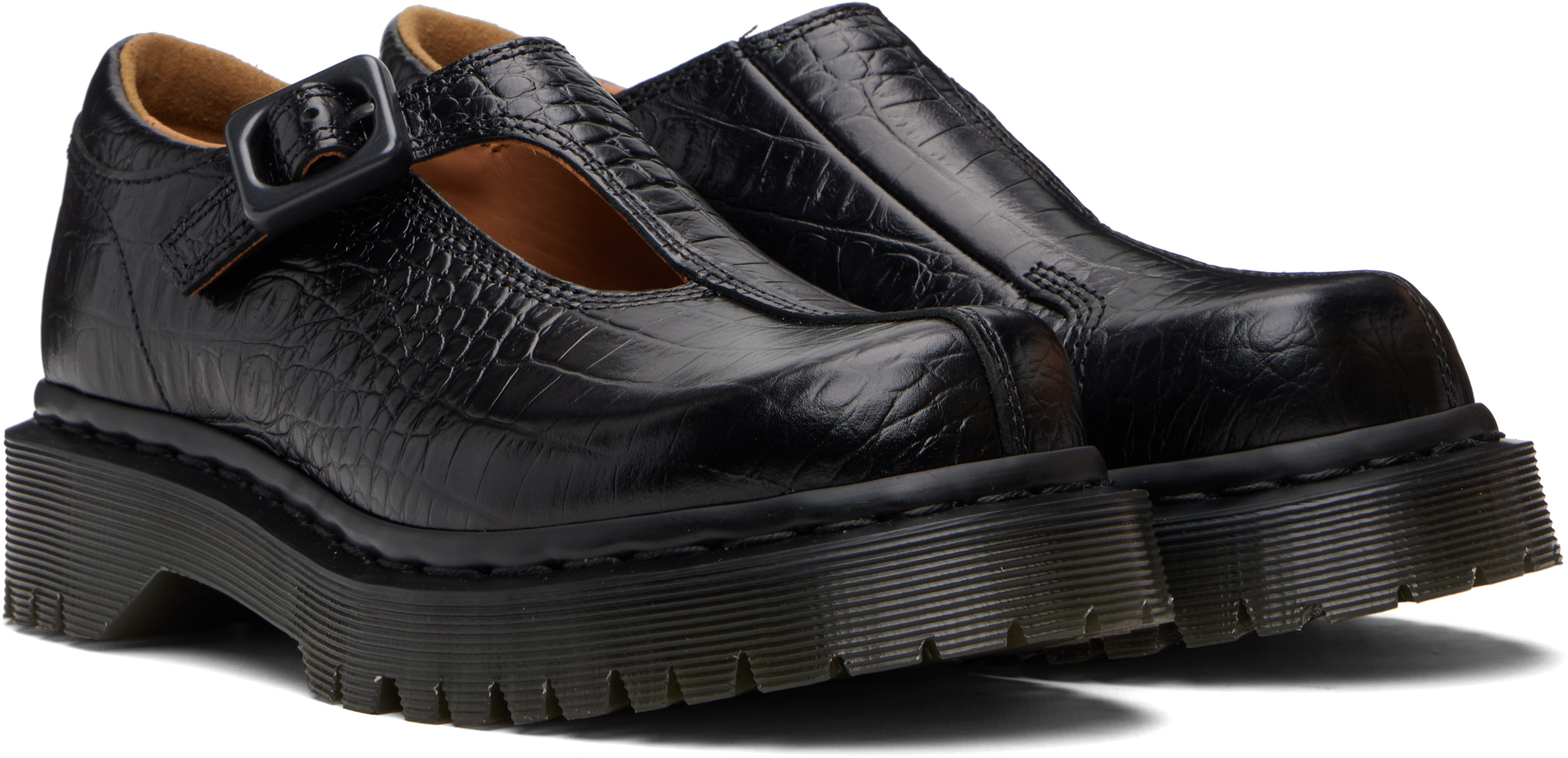 Dr. Martens Black Rejena Mj Loafers In Black