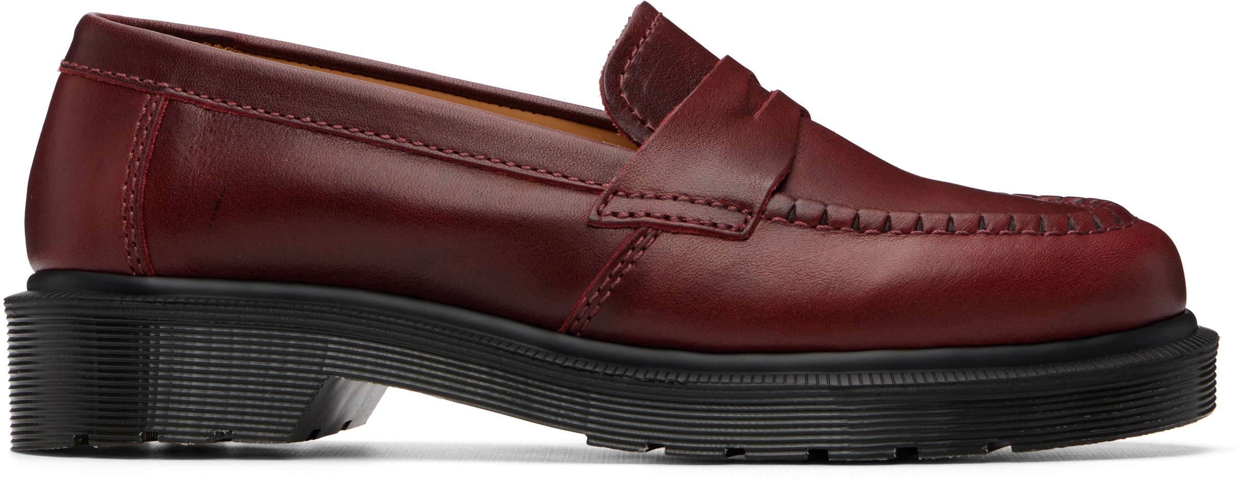 Dr. Martens: Burgundy Delapre 'Made In England' Classic Loafers