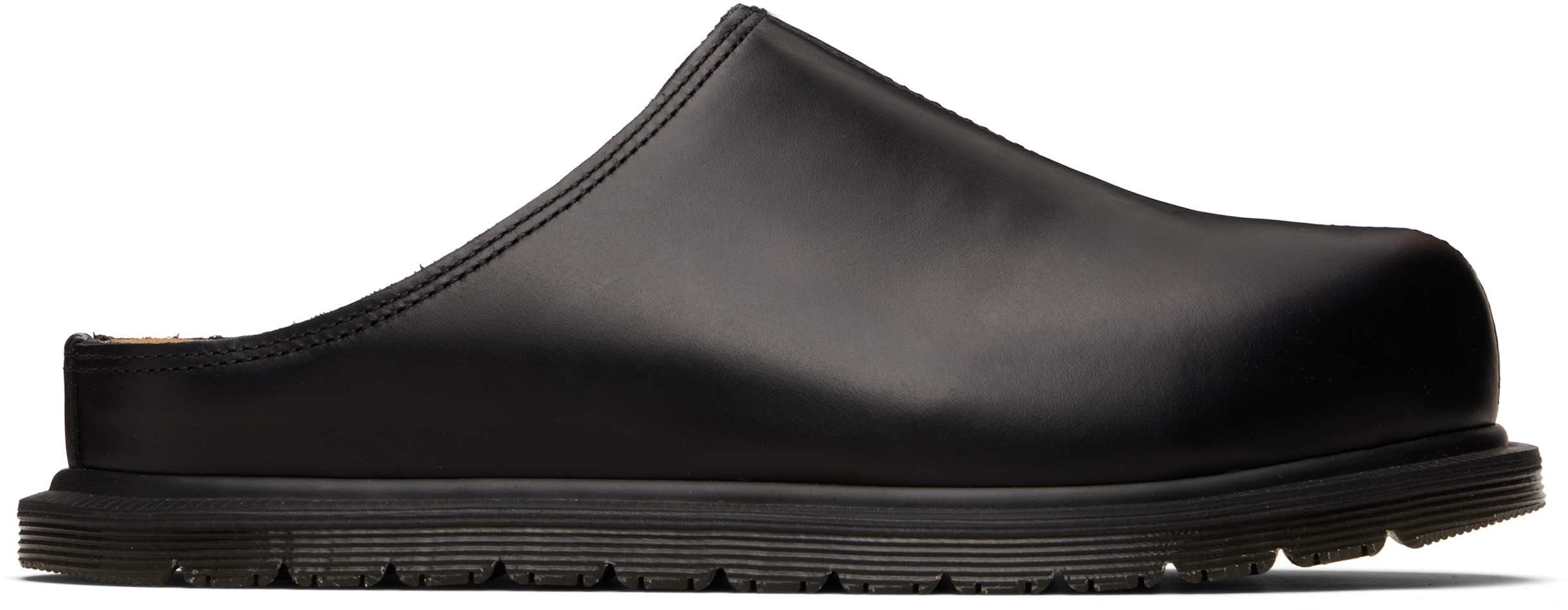 Dr. Martens SAN MULE ブラック UK9 Black San Mule Slip-on Loafers by Dr. Martens on Sale