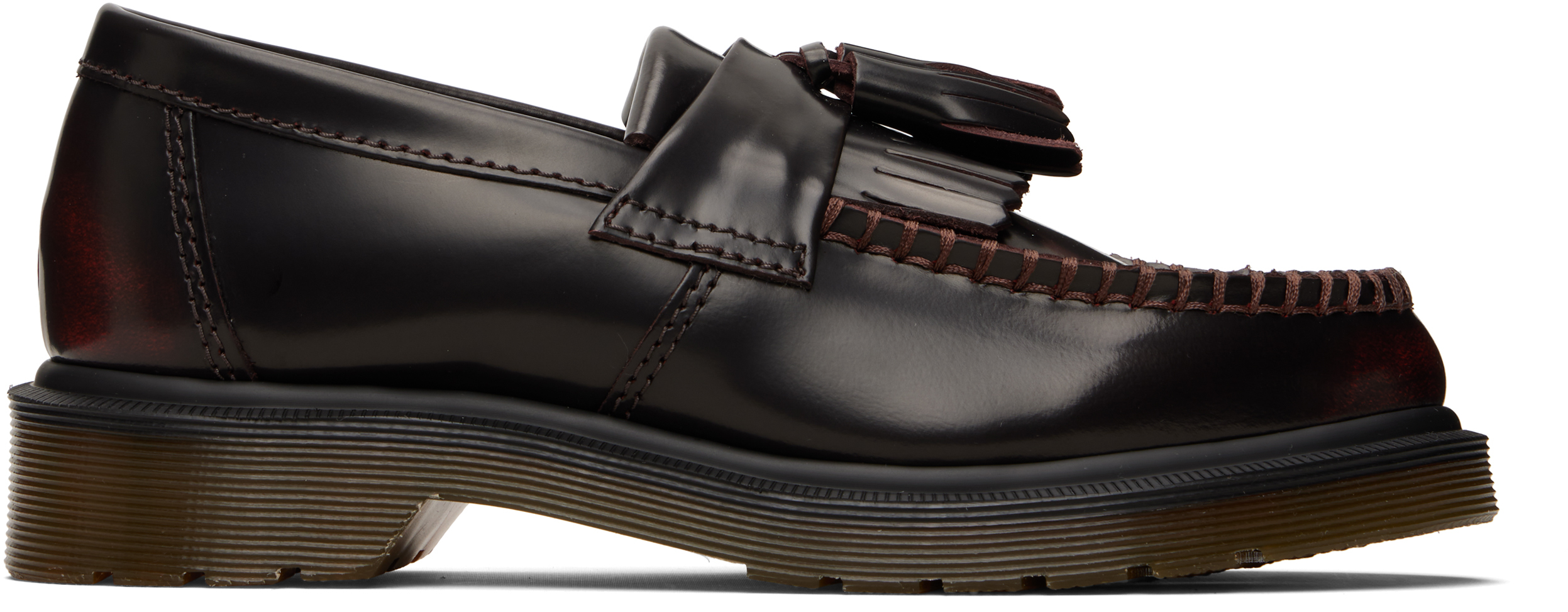 Dr. Martensのバーガンディ Adrian Arcadia レザー タッセルローファー