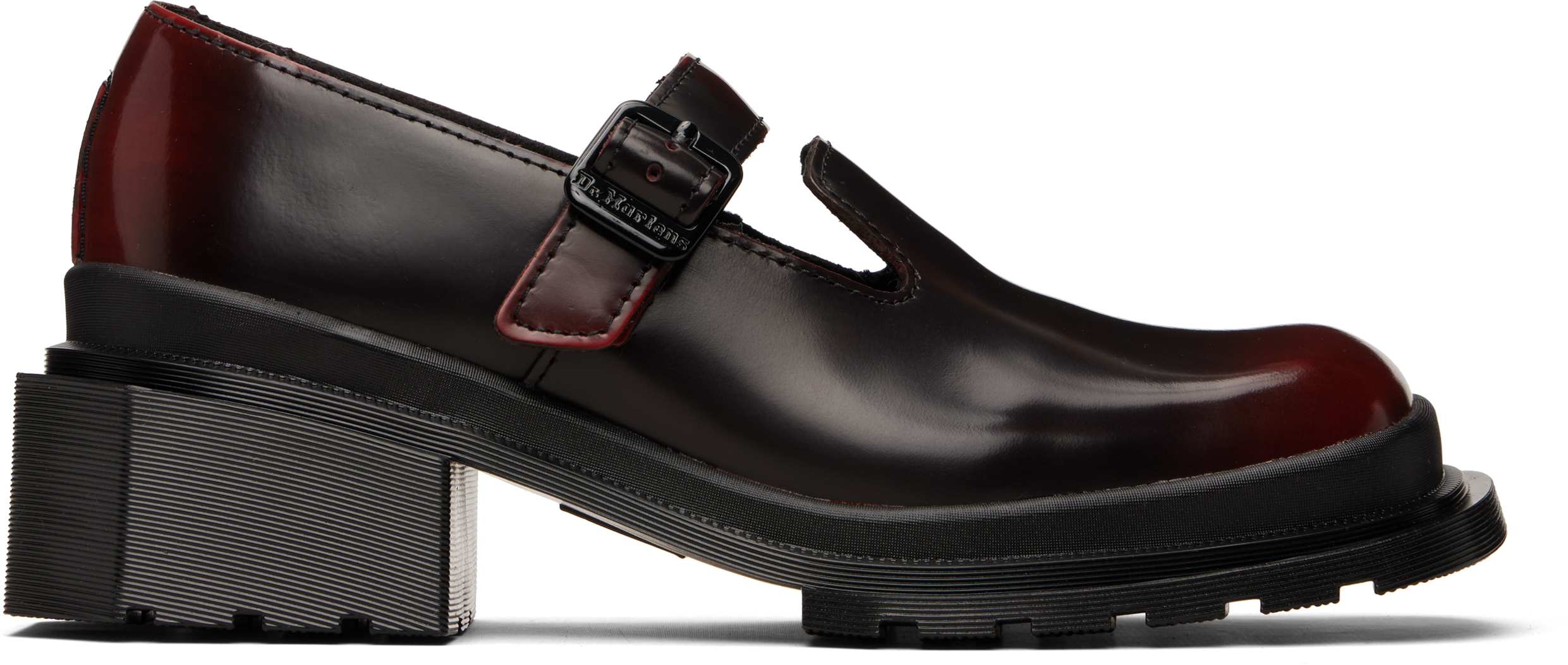 Dr. Martensのバーガンディ Maybole スクエアトゥ メリージェーン 
