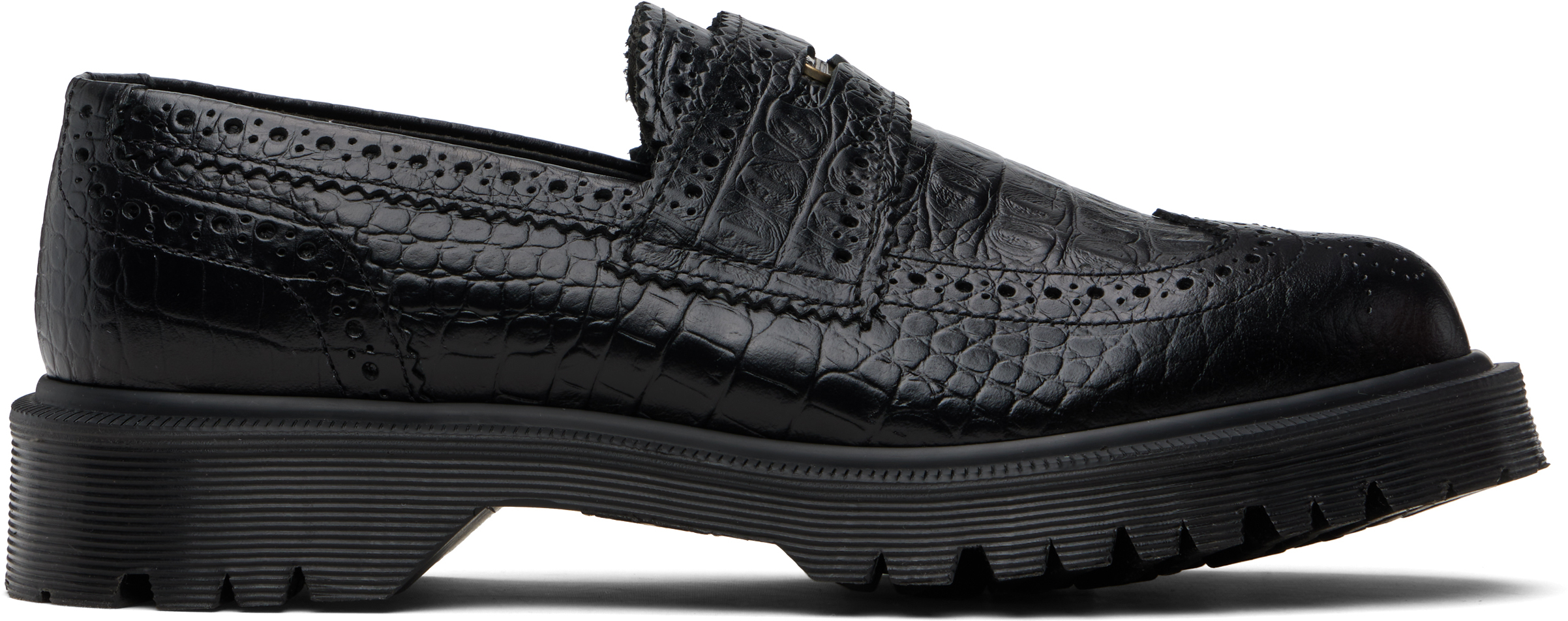 Dr. Martens: ブラック Penton ローファー | SSENSE 日本