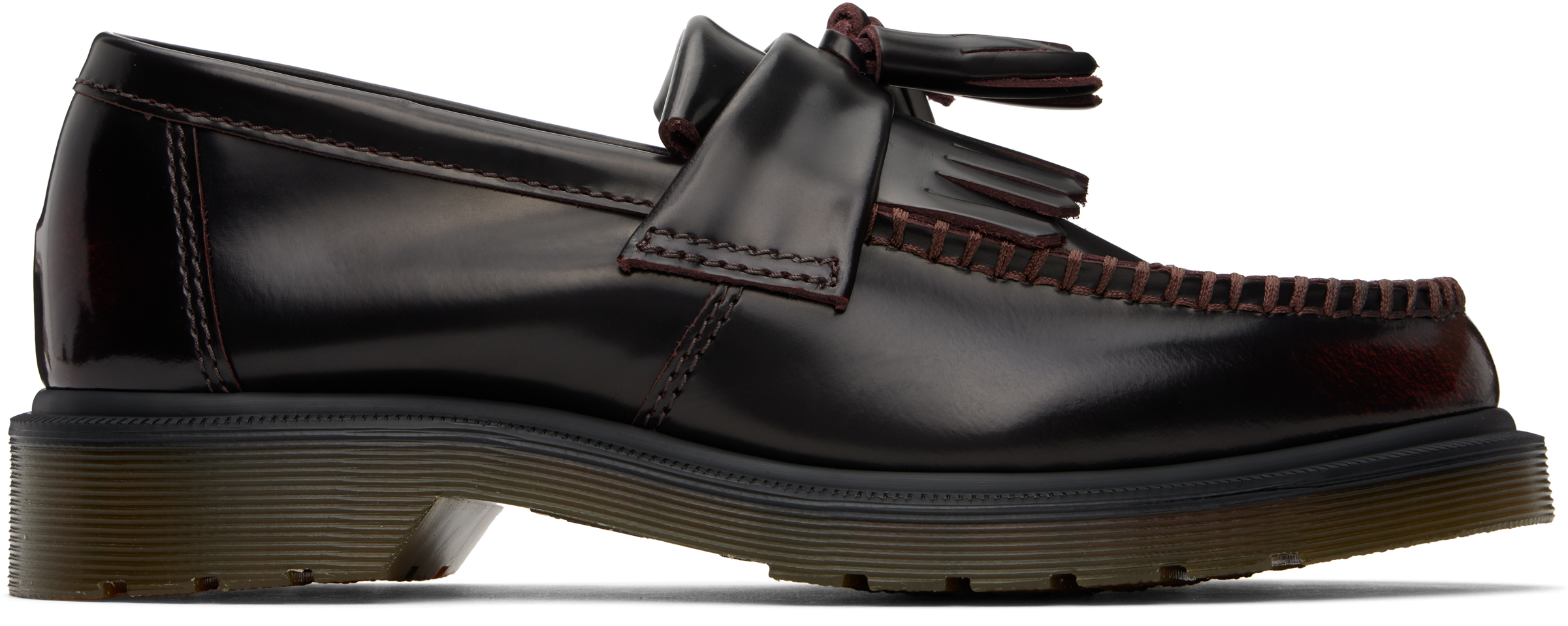 Dr. Martens: バーガンディ Adrian Arcadia レザー タッセル
