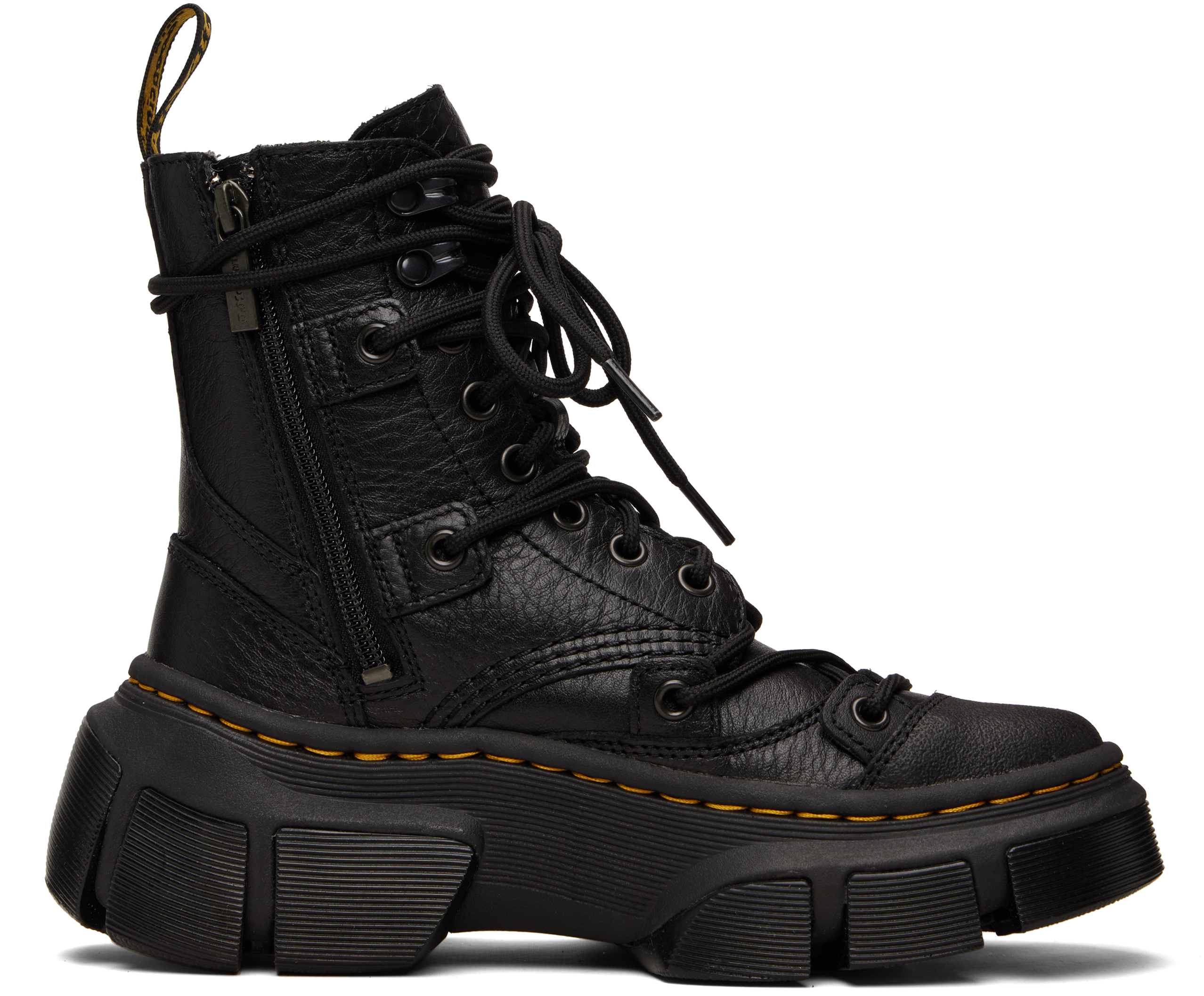Black DMXL 8-Eye Leather Boots