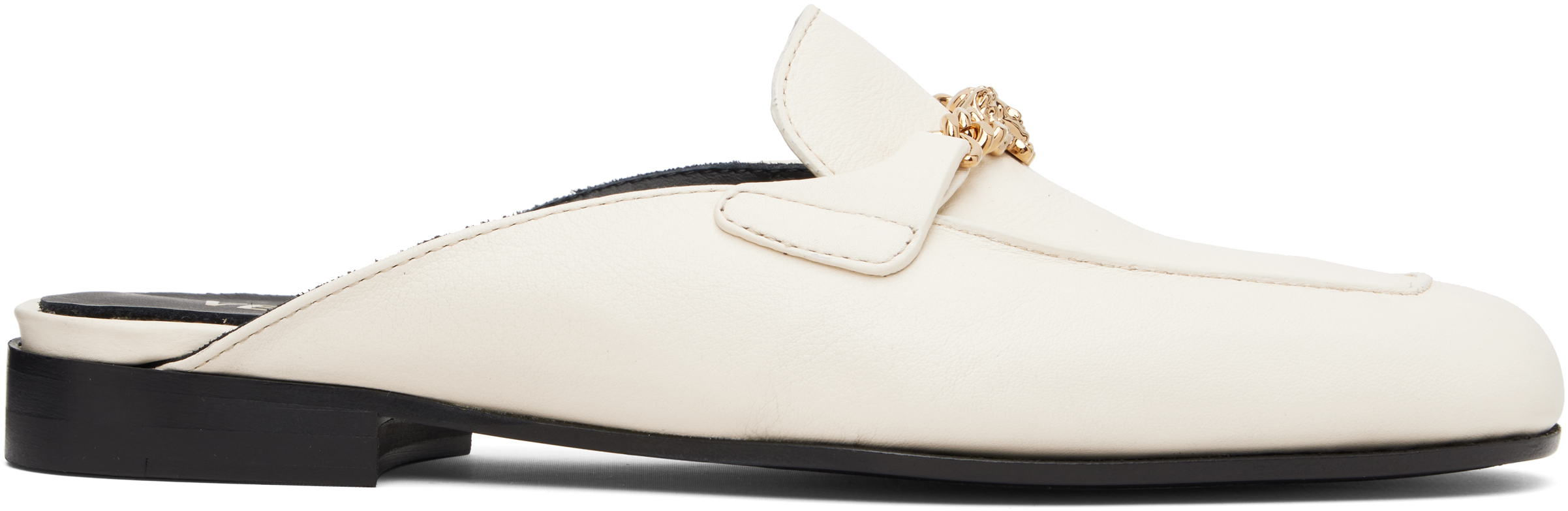 Versace White Deer Skin Signature Loafers Shoes Versace Men main image 2