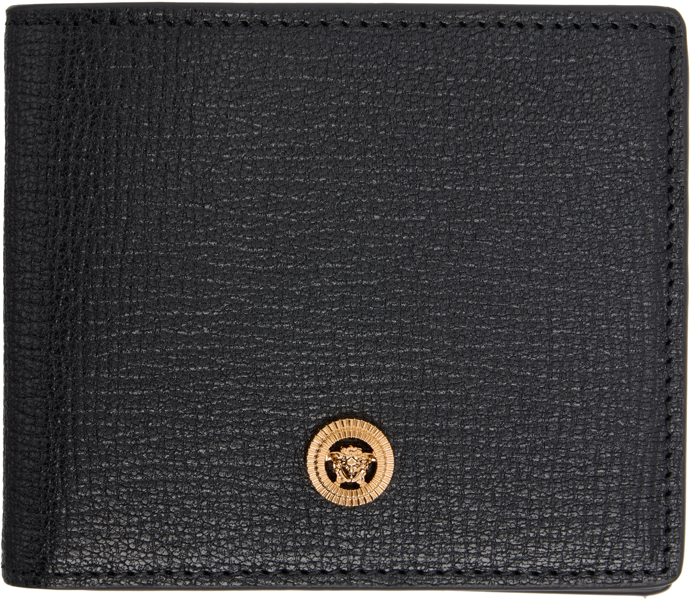 Versace Black Medusa Biggie Leather Wallet