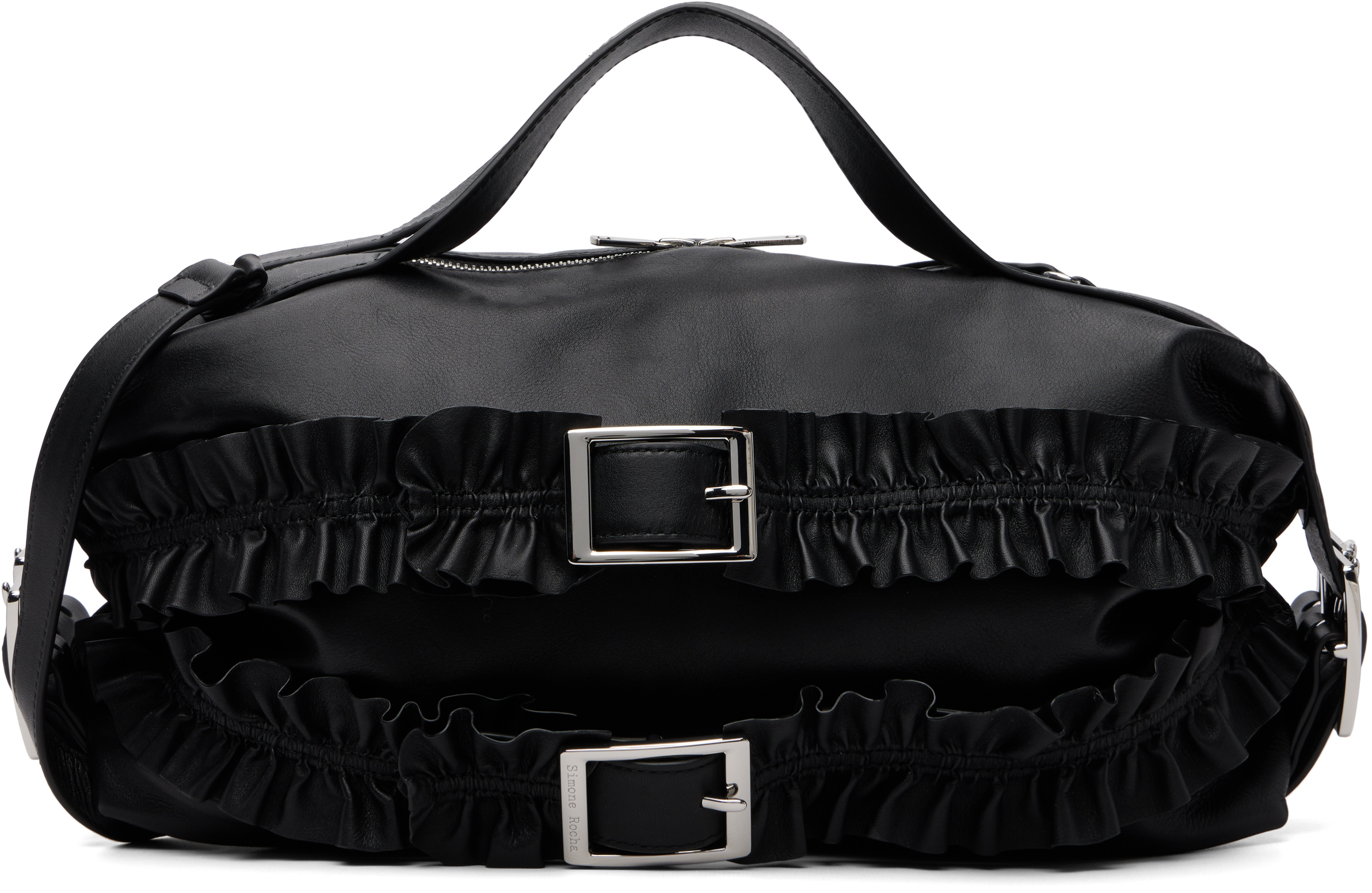 Black Biker Frill Bag by Simone Rocha on Sale