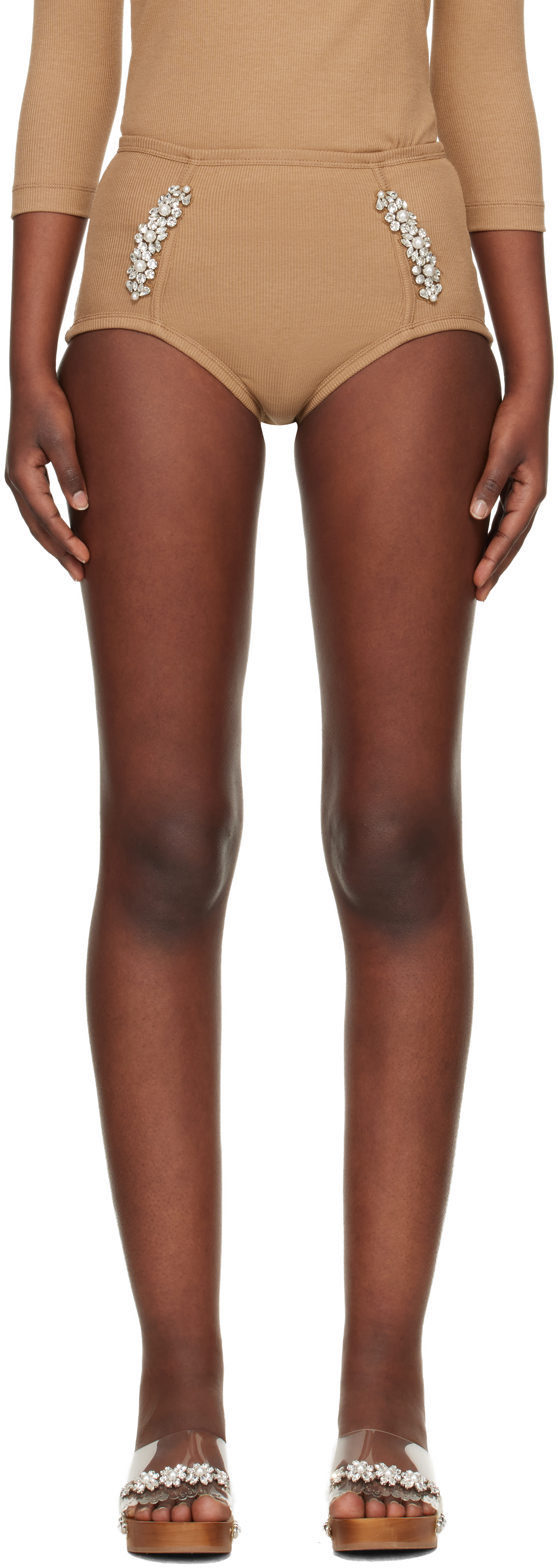 Simone Rocha Beige Sculpt Briefs