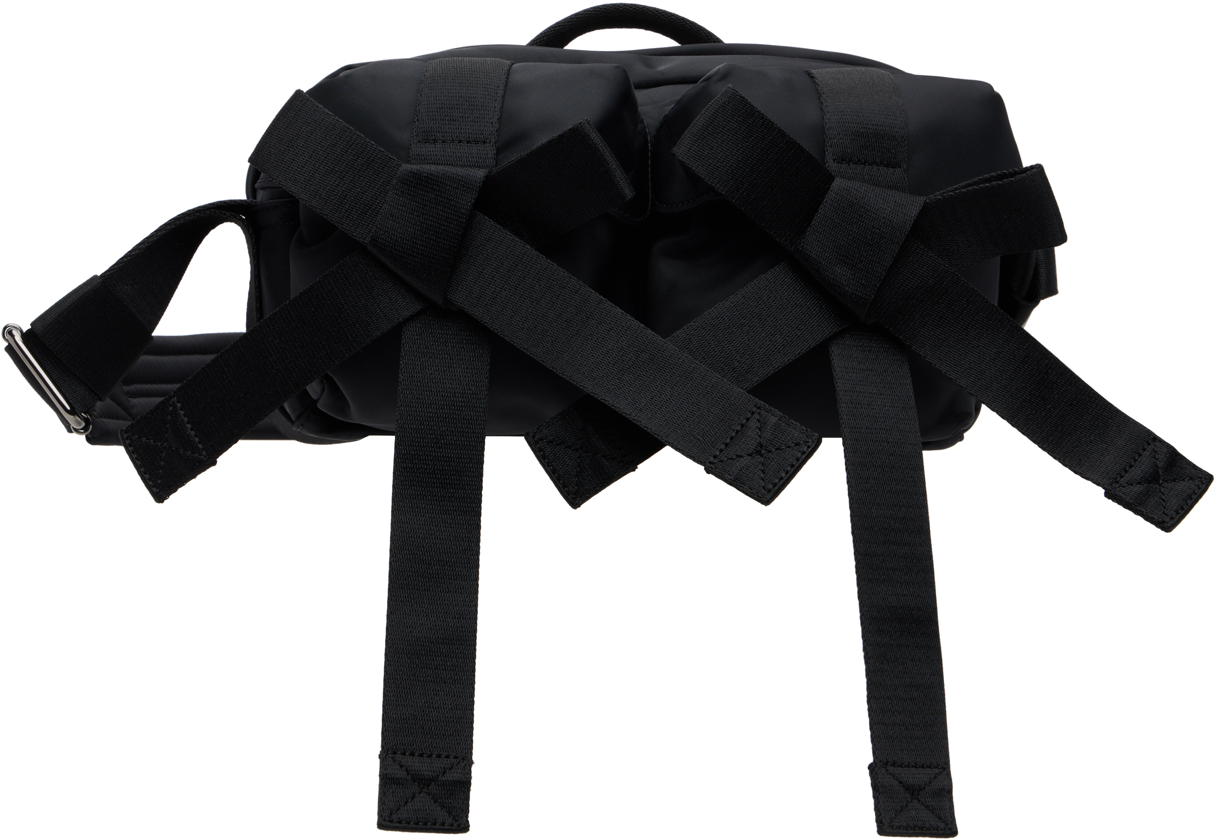 Simone Rocha: ブラック Beaded Classic Bow クロスボディバッグ